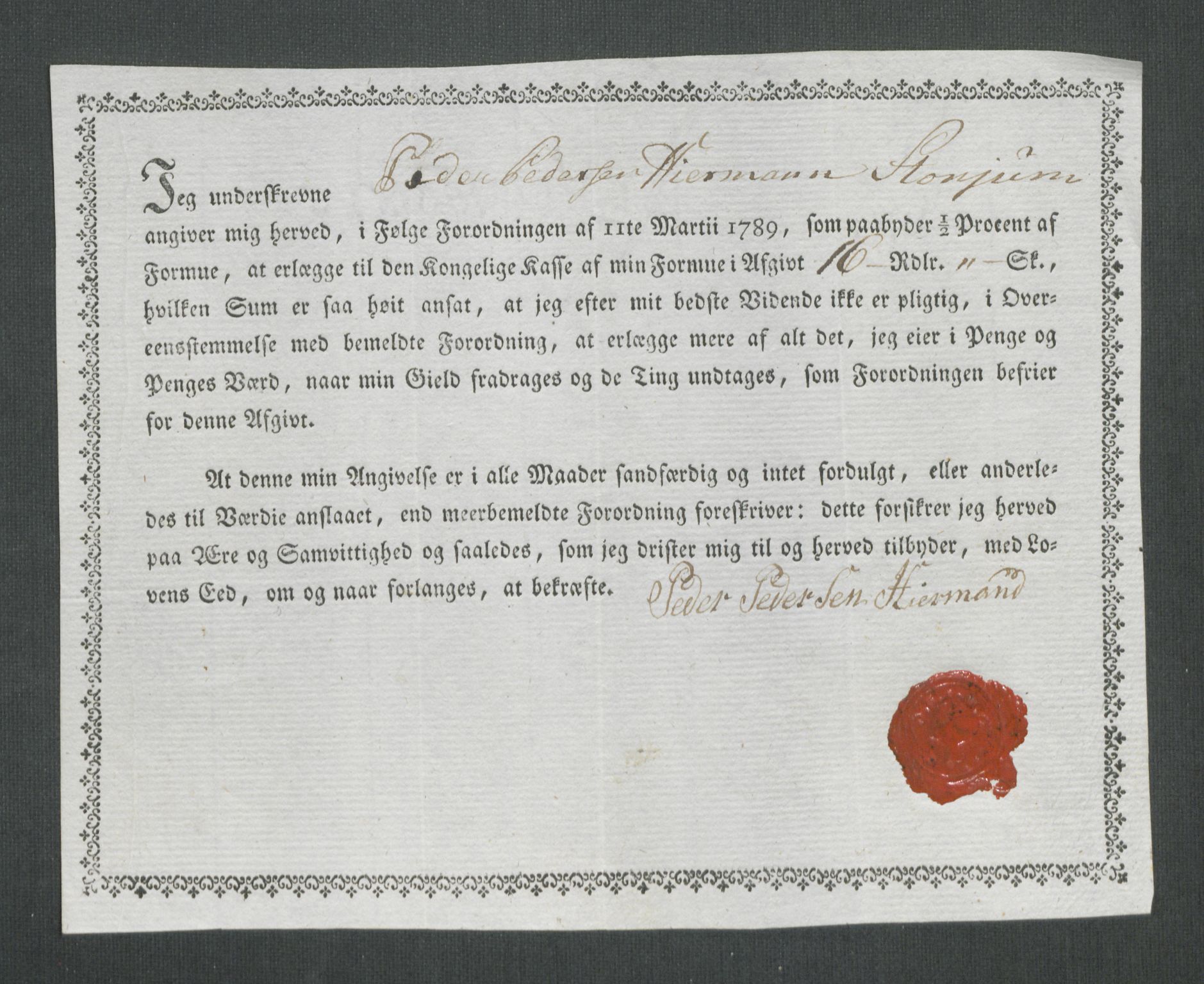 Rentekammeret inntil 1814, Reviderte regnskaper, Mindre regnskaper, RA/EA-4068/Rf/Rfe/L0058: Ytre og Indre Sogn fogderi, 1789, s. 186