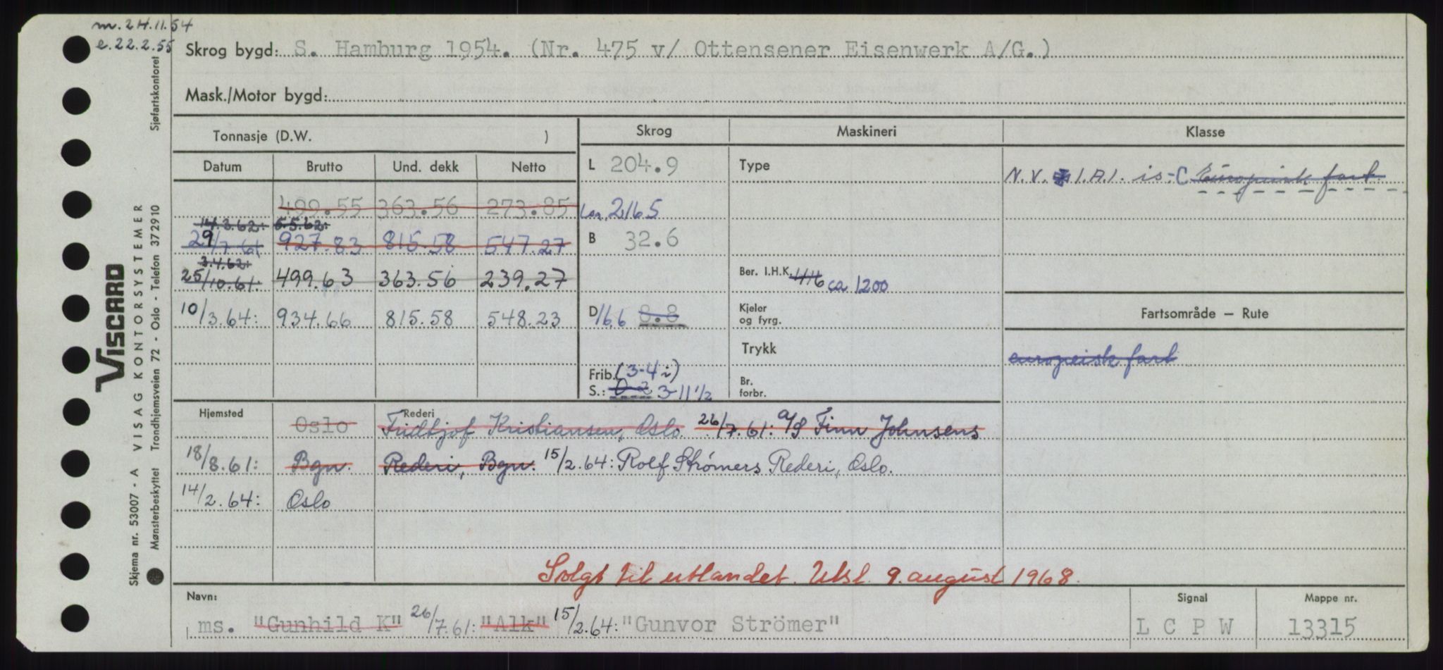 Sjøfartsdirektoratet med forløpere, Skipsmålingen, RA/S-1627/H/Hd/L0013: Fartøy, Gne-Gås, s. 457