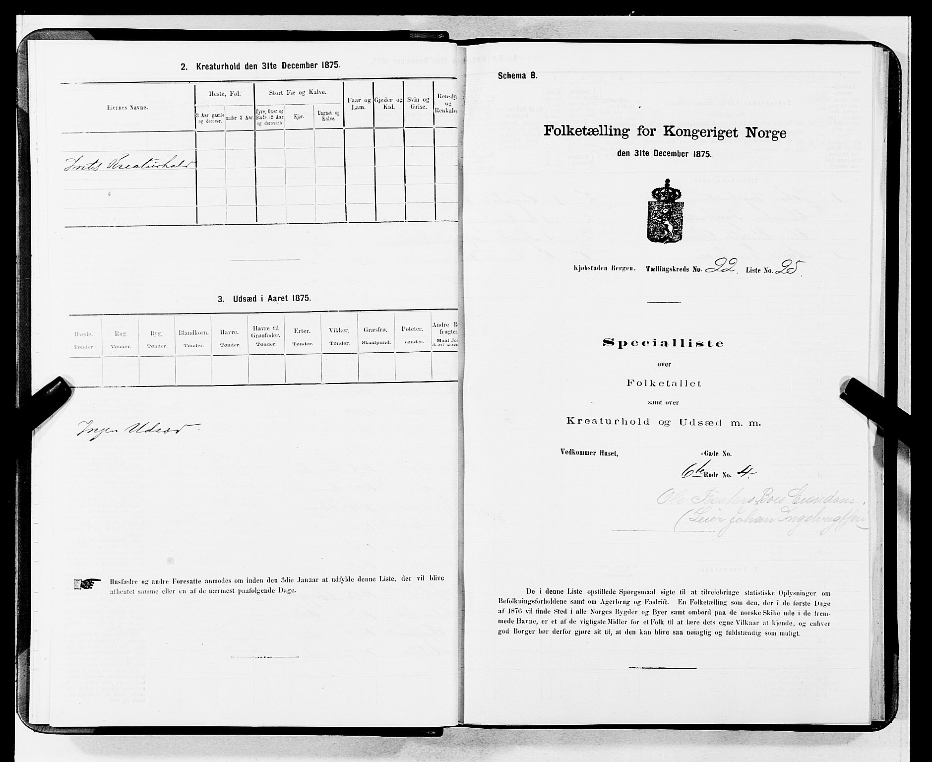 SAB, Folketelling 1875 for 1301 Bergen kjøpstad, 1875, s. 1172