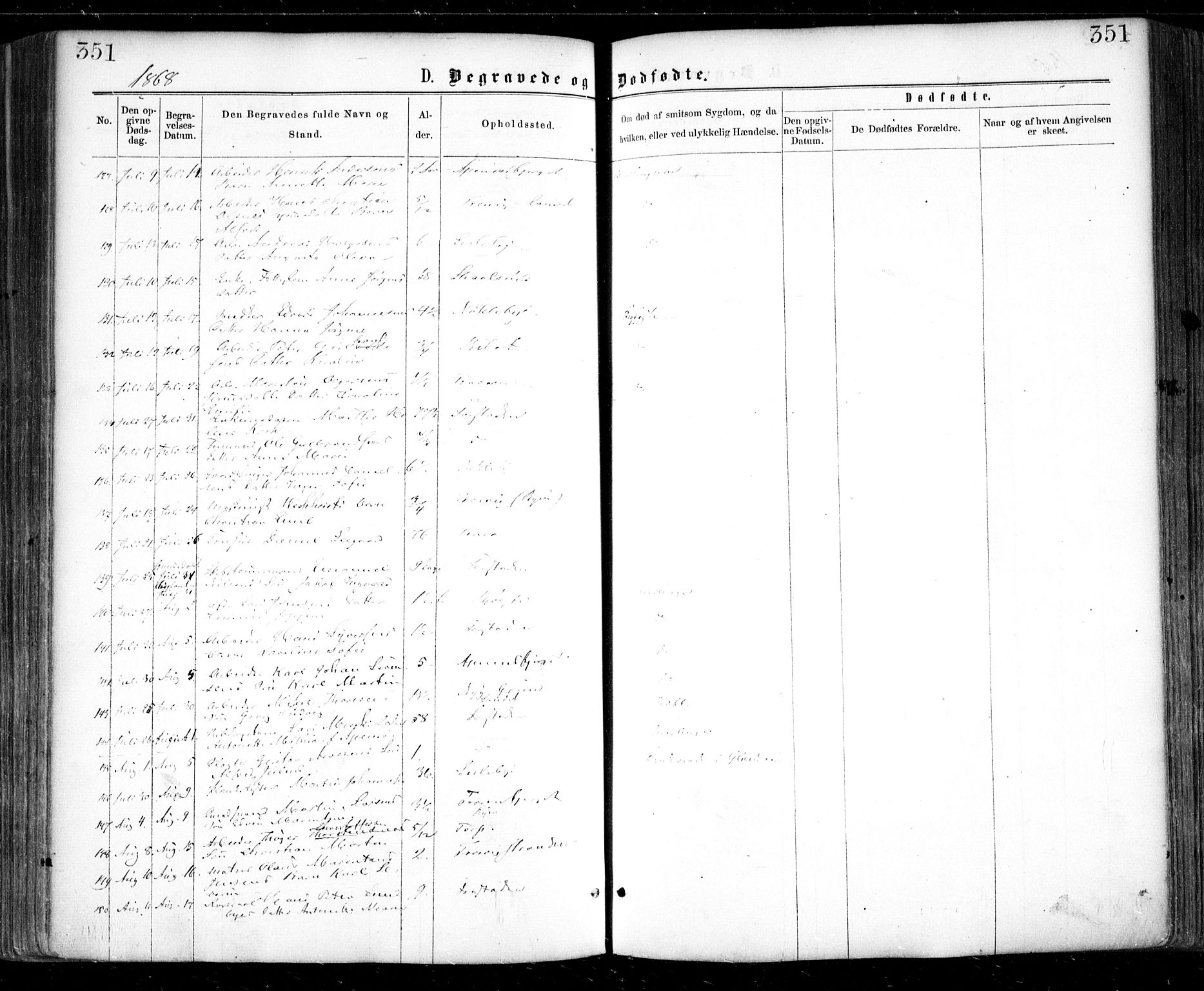 Glemmen prestekontor Kirkebøker, SAO/A-10908/F/Fa/L0008: Ministerialbok nr. 8, 1862-1871, s. 351