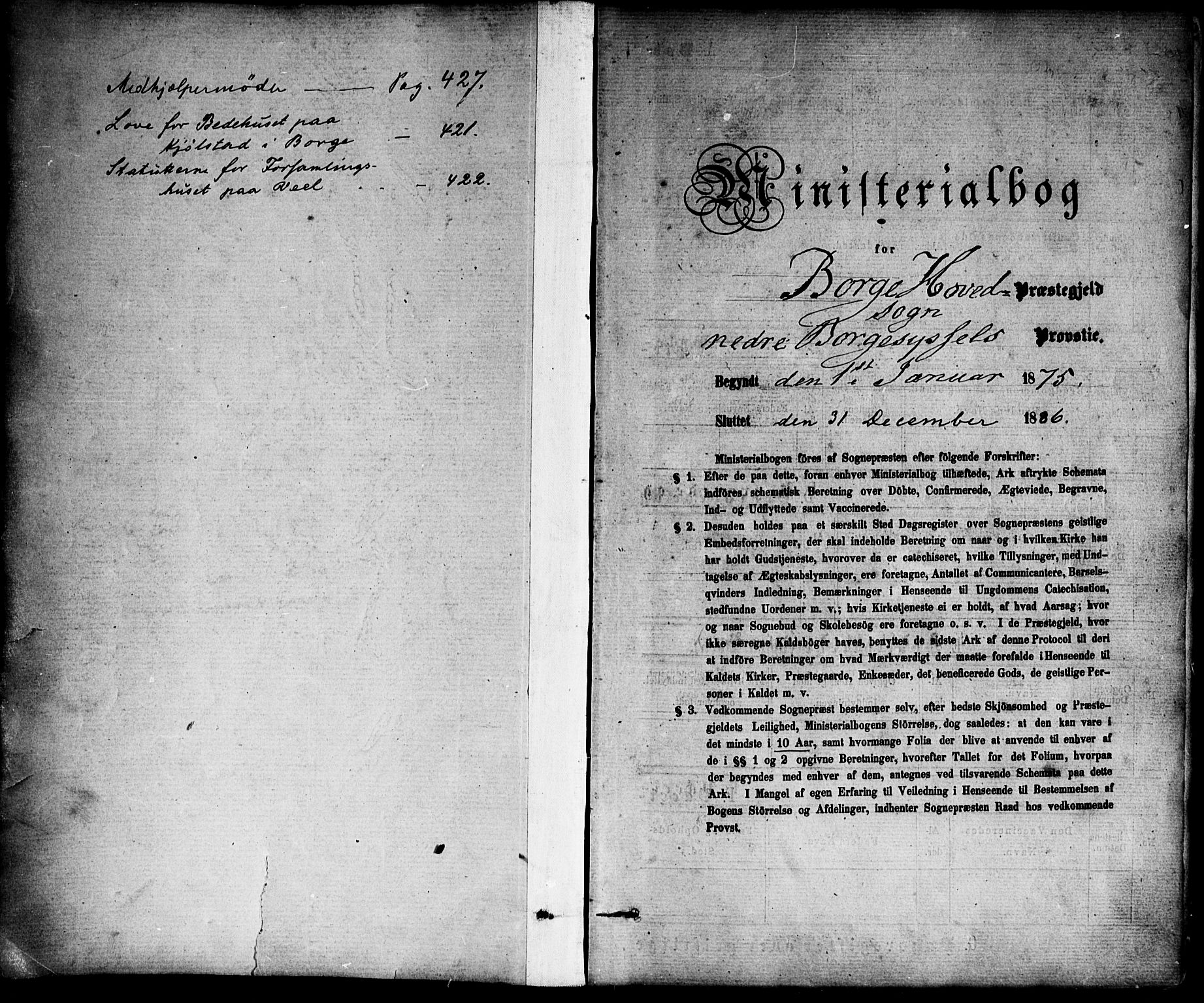 Borge prestekontor Kirkebøker, SAO/A-10903/F/Fa/L0007: Ministerialbok nr. I 7, 1875-1886