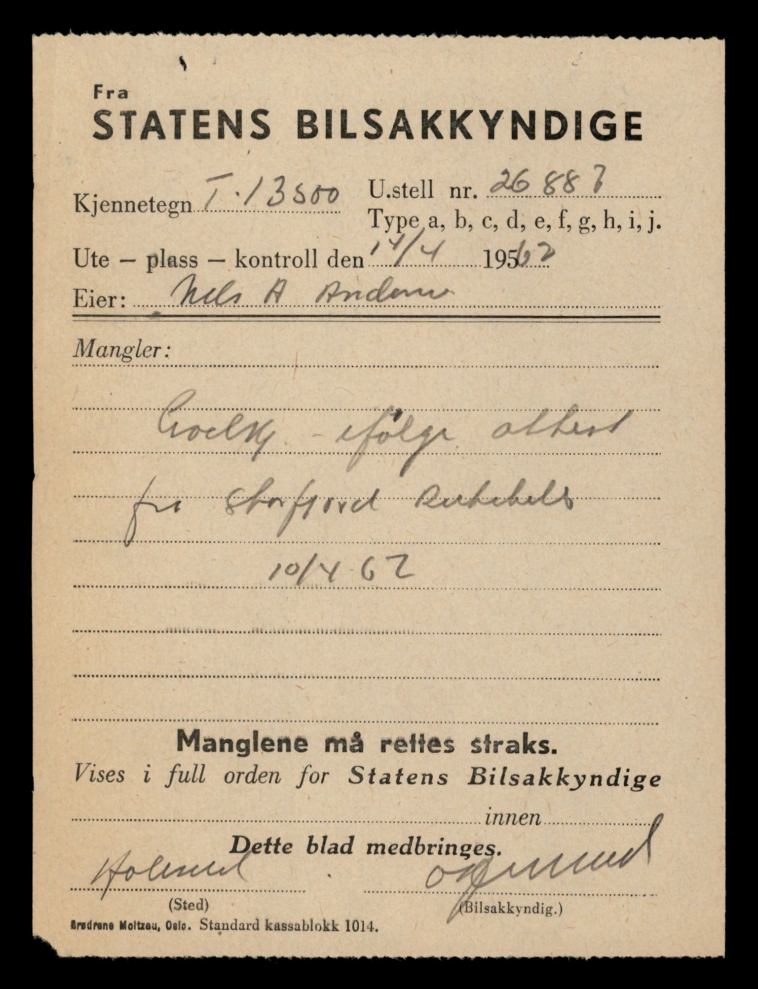 Møre og Romsdal vegkontor - Ålesund trafikkstasjon, AV/SAT-A-4099/F/Fe/L0039: Registreringskort for kjøretøy T 13361 - T 13530, 1927-1998, s. 2488