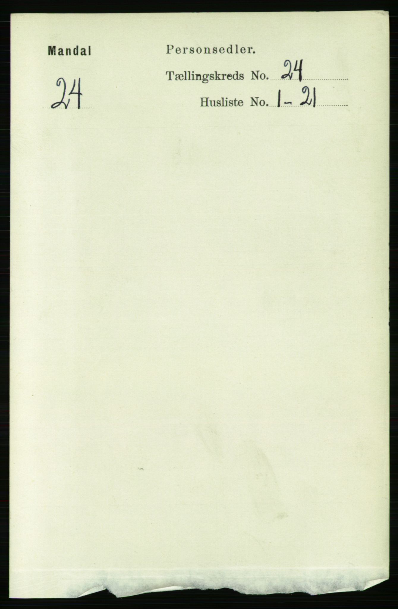 RA, Folketelling 1891 for 1002 Mandal ladested, 1891, s. 4440