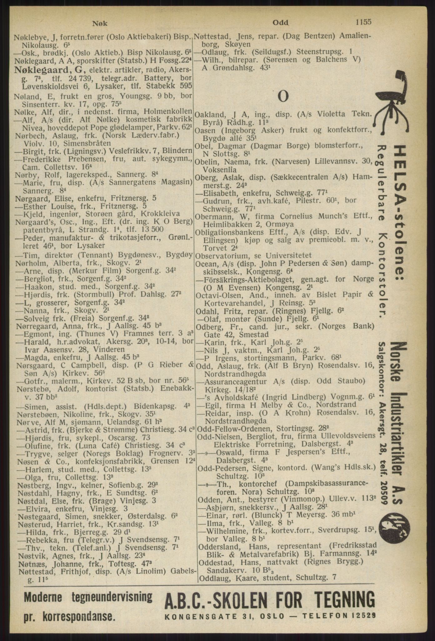 Kristiania/Oslo adressebok, PUBL/-, 1937, s. 1155