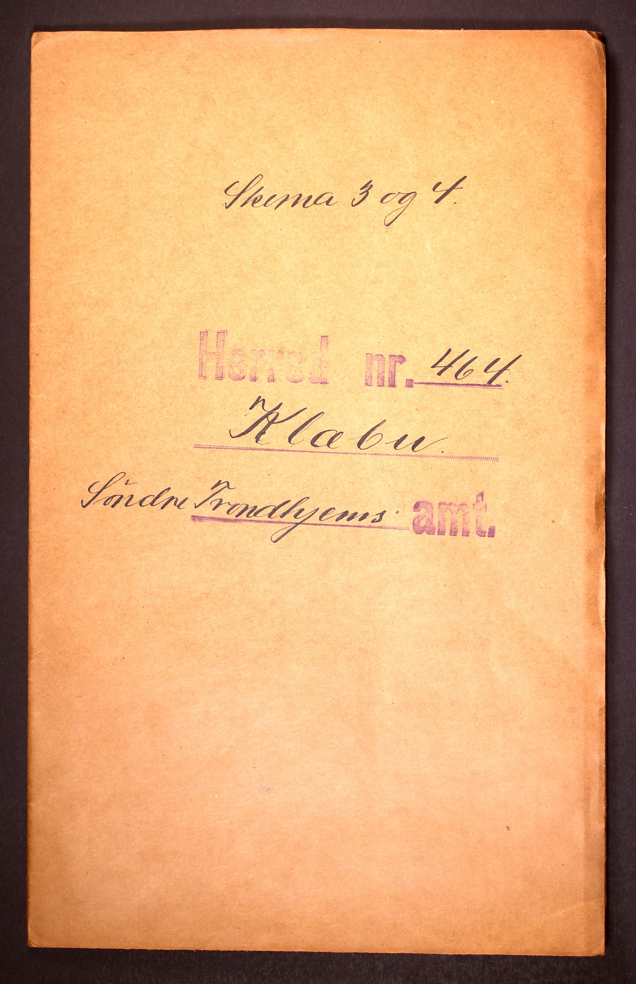 RA, Folketelling 1910 for 1662 Klæbu herred, 1910, s. 1