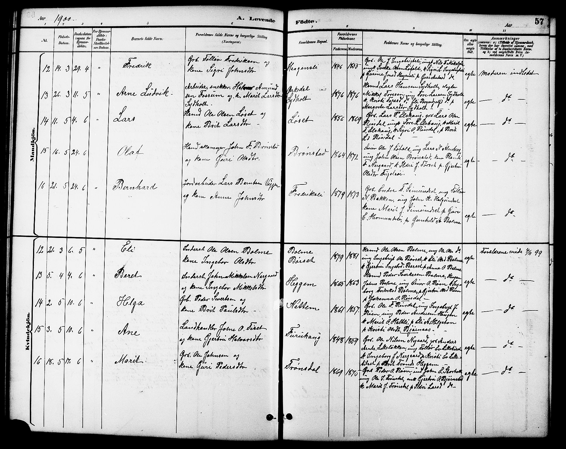 Ministerialprotokoller, klokkerbøker og fødselsregistre - Møre og Romsdal, AV/SAT-A-1454/598/L1078: Klokkerbok nr. 598C03, 1892-1909, s. 57