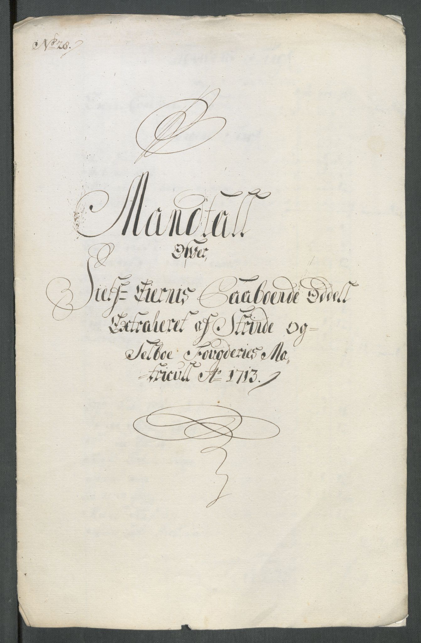 Rentekammeret inntil 1814, Reviderte regnskaper, Fogderegnskap, RA/EA-4092/R61/L4113: Fogderegnskap Strinda og Selbu, 1712-1713, s. 498