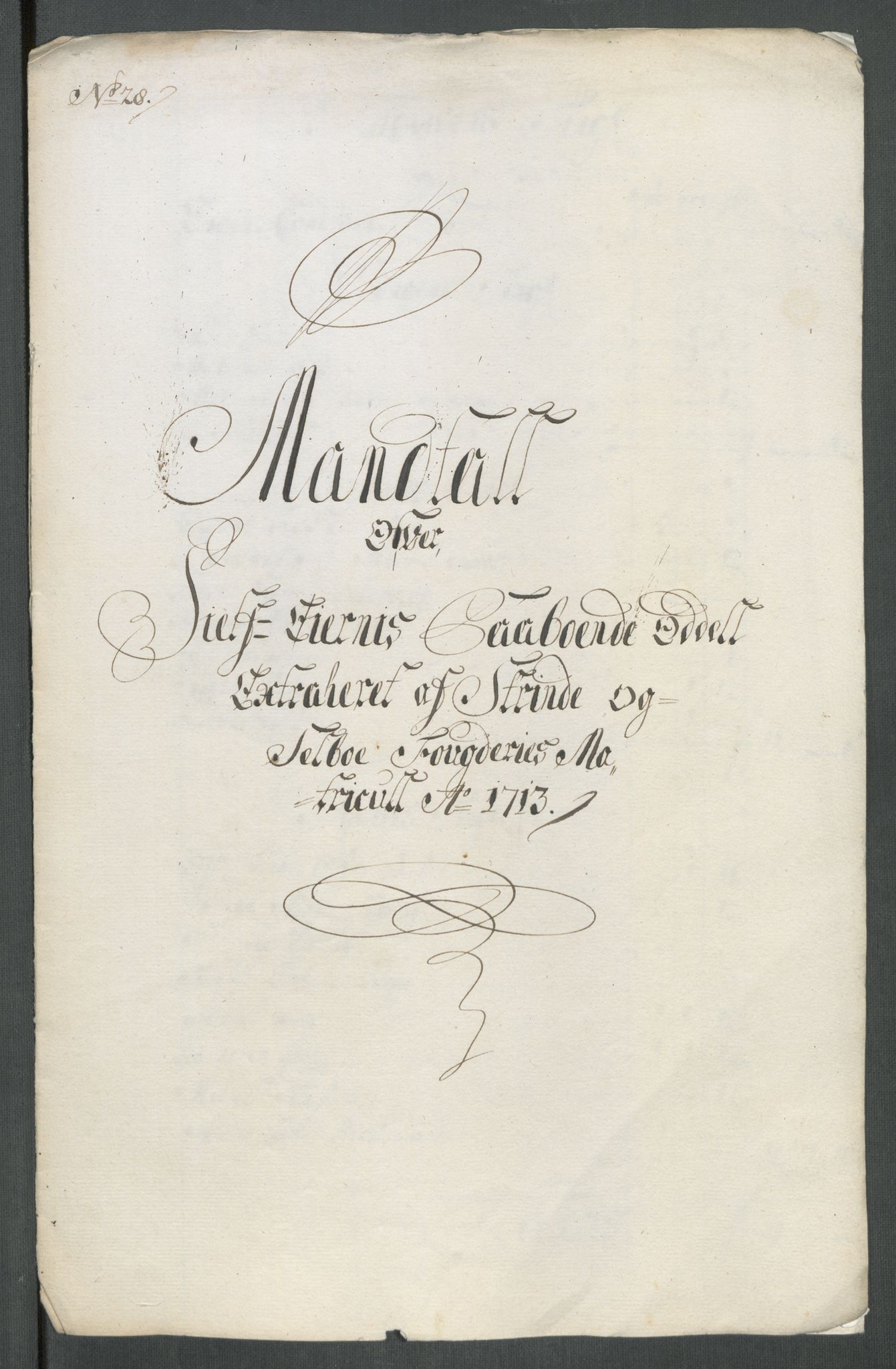 Rentekammeret inntil 1814, Reviderte regnskaper, Fogderegnskap, AV/RA-EA-4092/R61/L4113: Fogderegnskap Strinda og Selbu, 1712-1713, s. 498