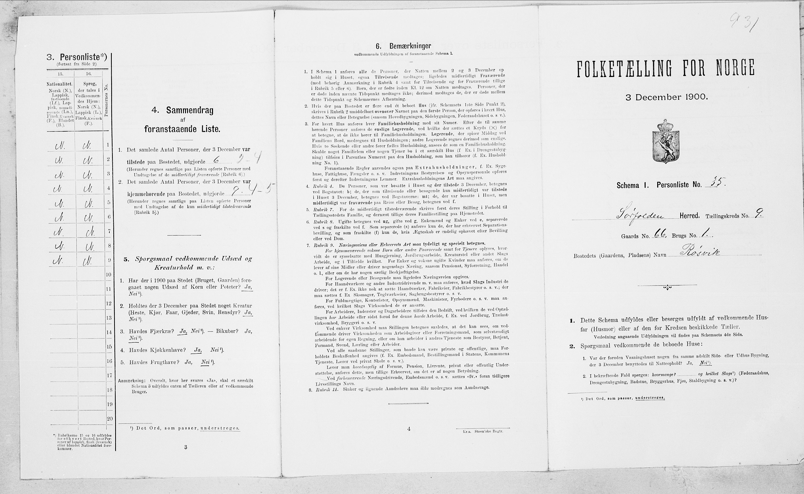 SAT, Folketelling 1900 for 1845 Sørfold herred, 1900, s. 601