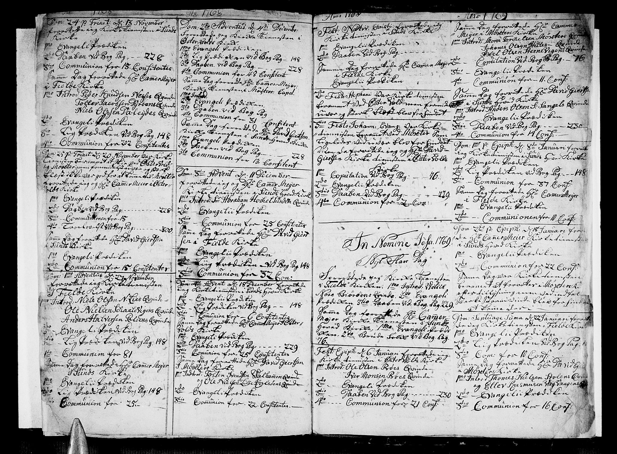 Sund sokneprestembete, AV/SAB-A-99930: Ministerialbok nr. A 3, 1740-1769