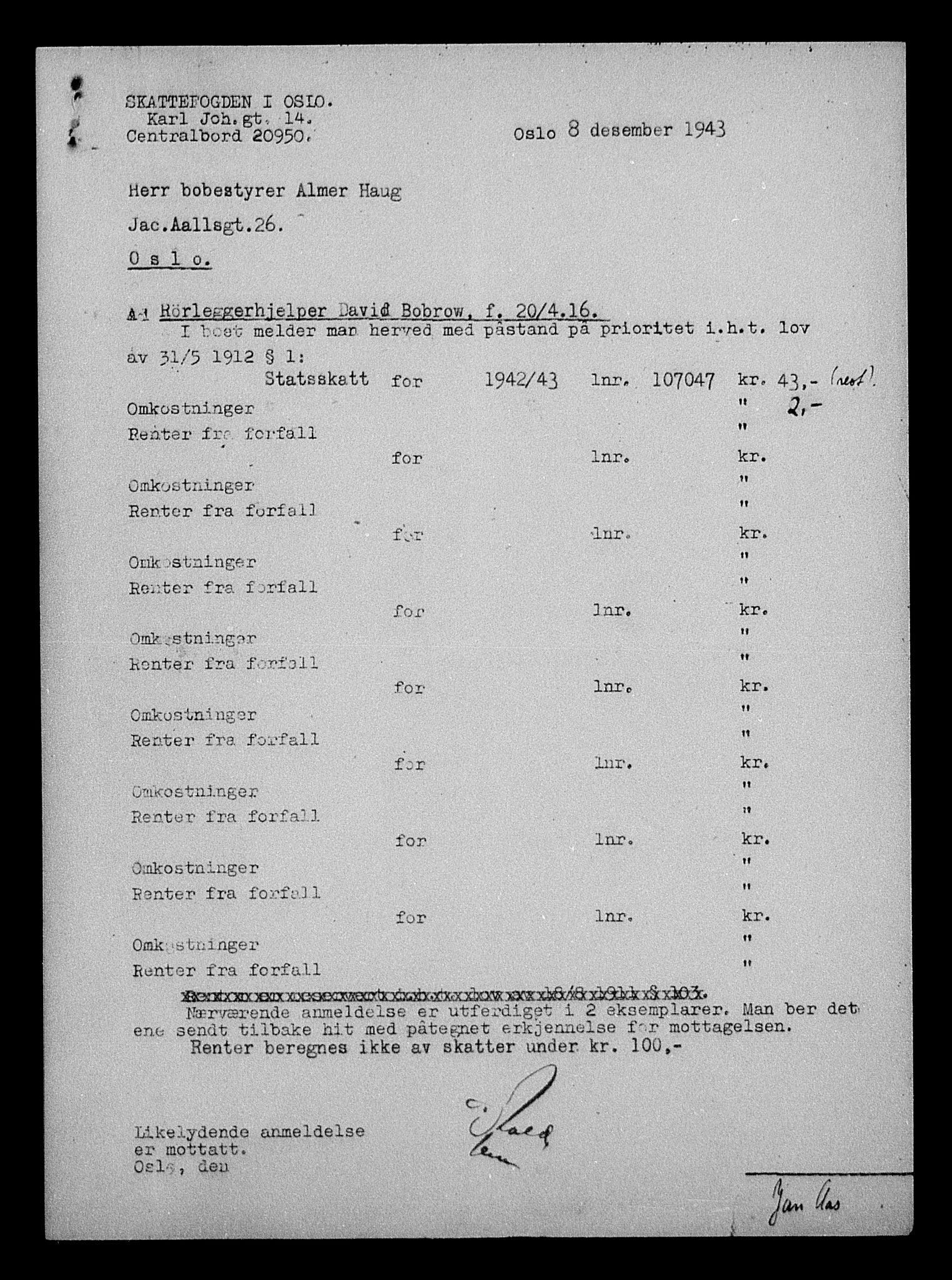 Justisdepartementet, Tilbakeføringskontoret for inndratte formuer, AV/RA-S-1564/H/Hc/Hcc/L0926: --, 1945-1947, s. 341