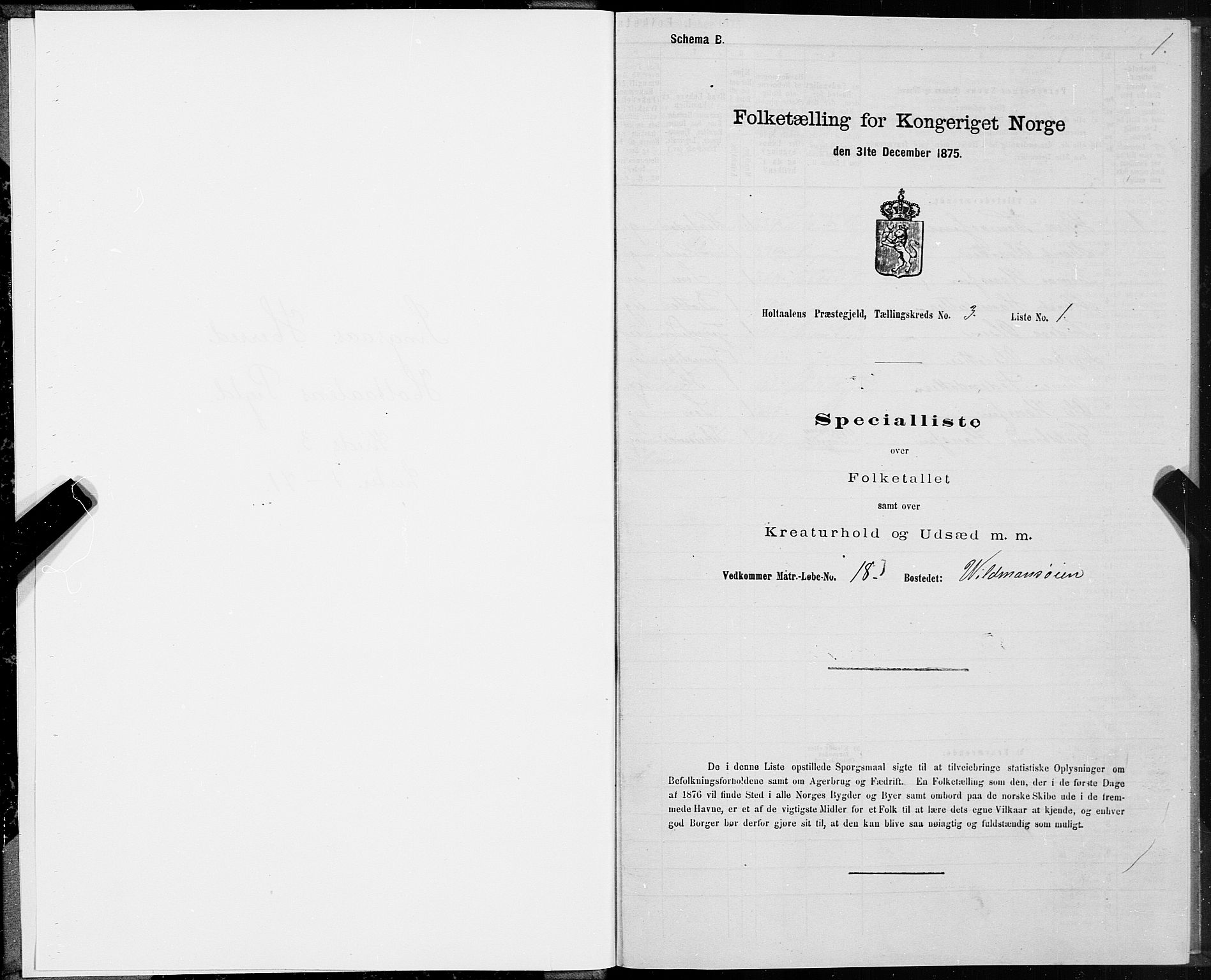 SAT, Folketelling 1875 for 1645P Haltdalen prestegjeld, 1875, s. 3001