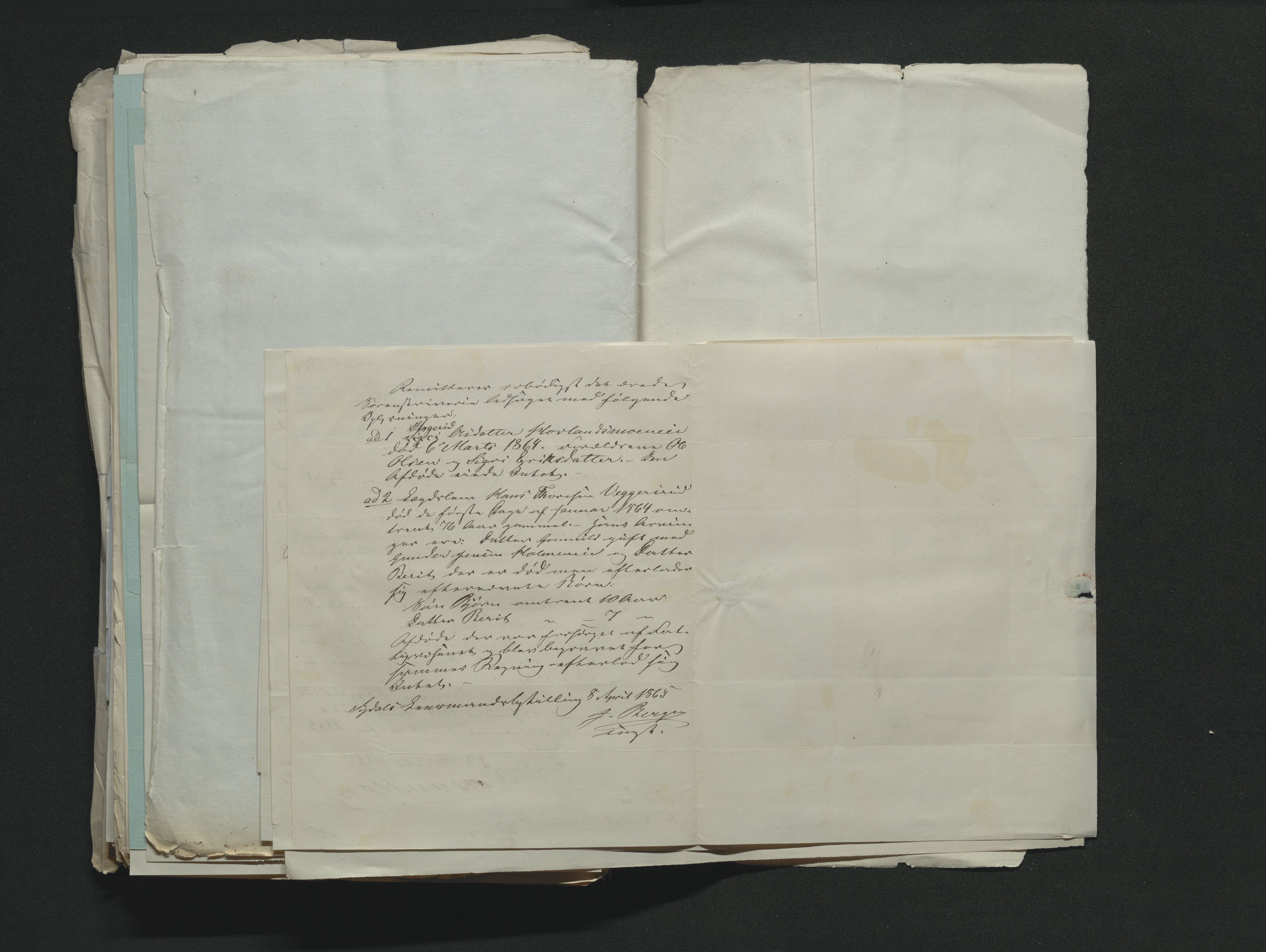 Eiker, Modum og Sigdal sorenskriveri, AV/SAKO-A-123/H/Ha/Hab/L0011: Dødsfallsmeldinger, 1862-1865, s. 515
