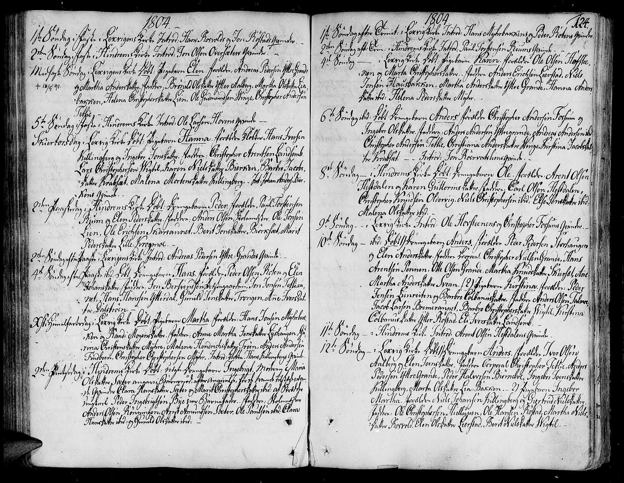 Ministerialprotokoller, klokkerbøker og fødselsregistre - Nord-Trøndelag, AV/SAT-A-1458/701/L0004: Ministerialbok nr. 701A04, 1783-1816, s. 124