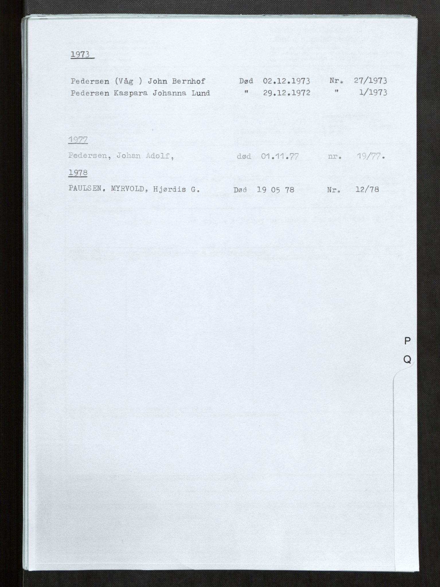 Vefsn lensmannskontor, SAT/A-5714/4/Gh/L0001: Dødsfallprotokoll, 1973-1990, s. 149