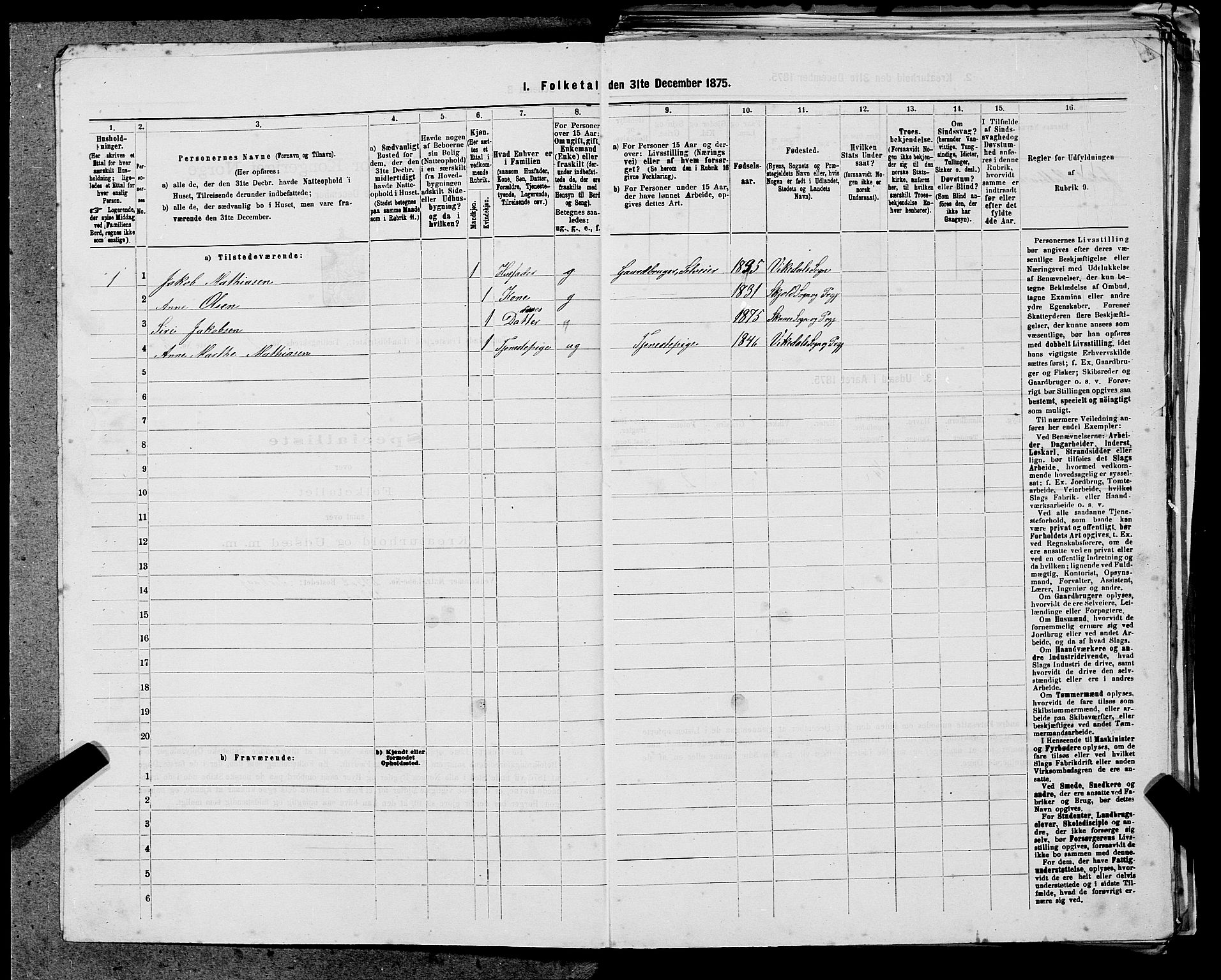 SAST, Folketelling 1875 for 1152L Torvastad prestegjeld, Torvastad sokn, Skåre sokn og Utsira sokn, 1875, s. 1118