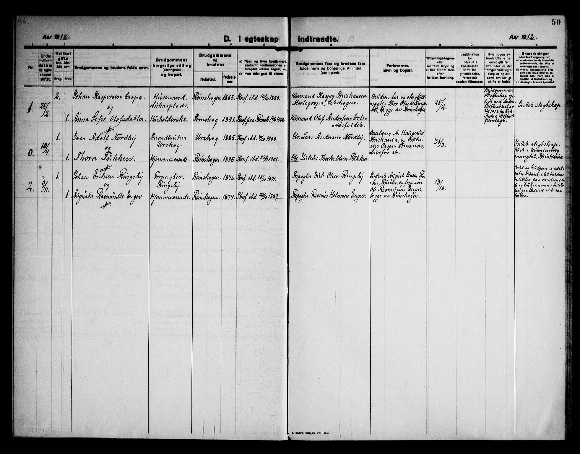 Rødenes prestekontor Kirkebøker, AV/SAO-A-2005/F/Fb/L0004: Ministerialbok nr. II 4, 1911-1926, s. 50