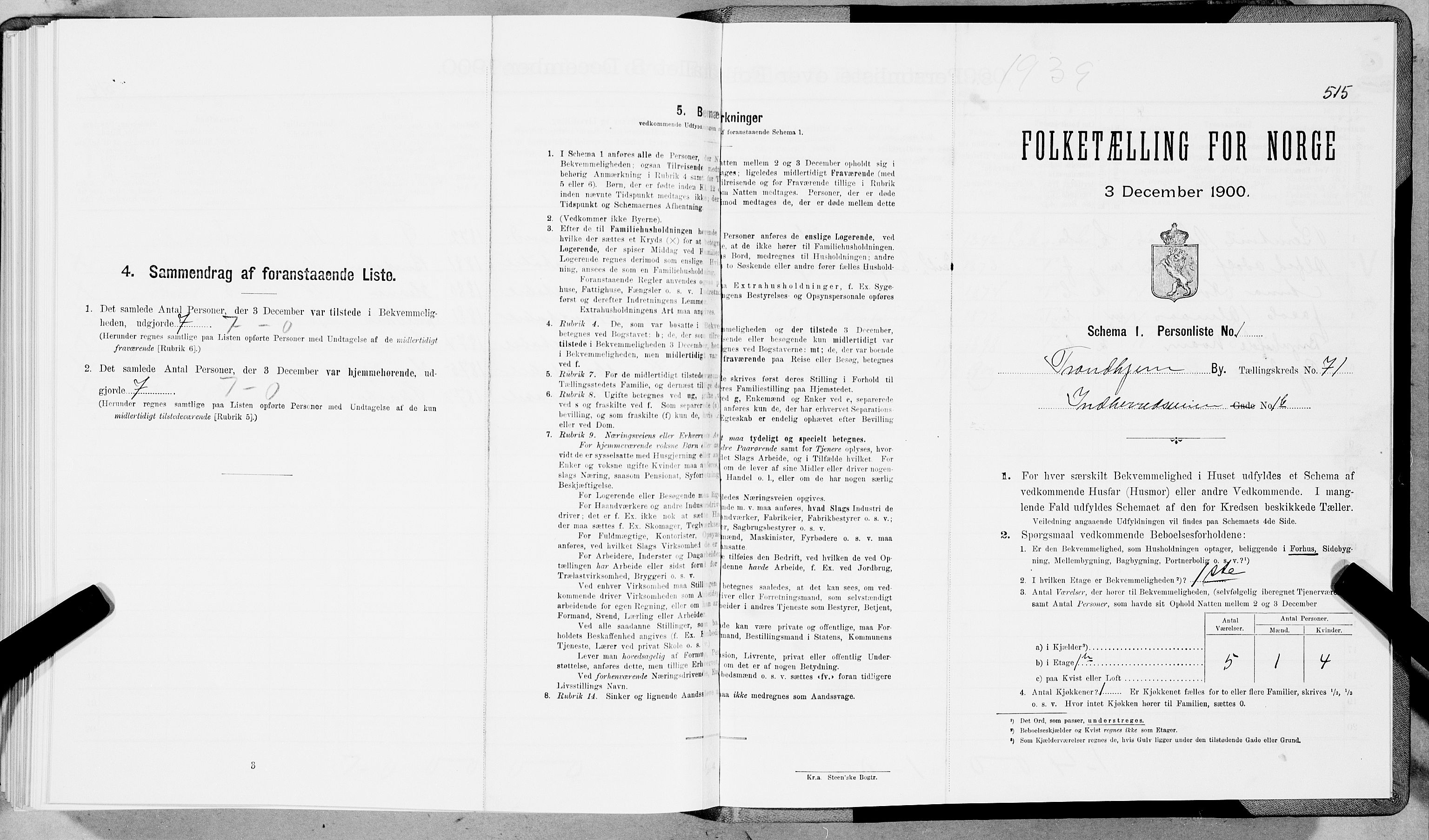 SAT, Folketelling 1900 for 1601 Trondheim kjøpstad, 1900, s. 13728