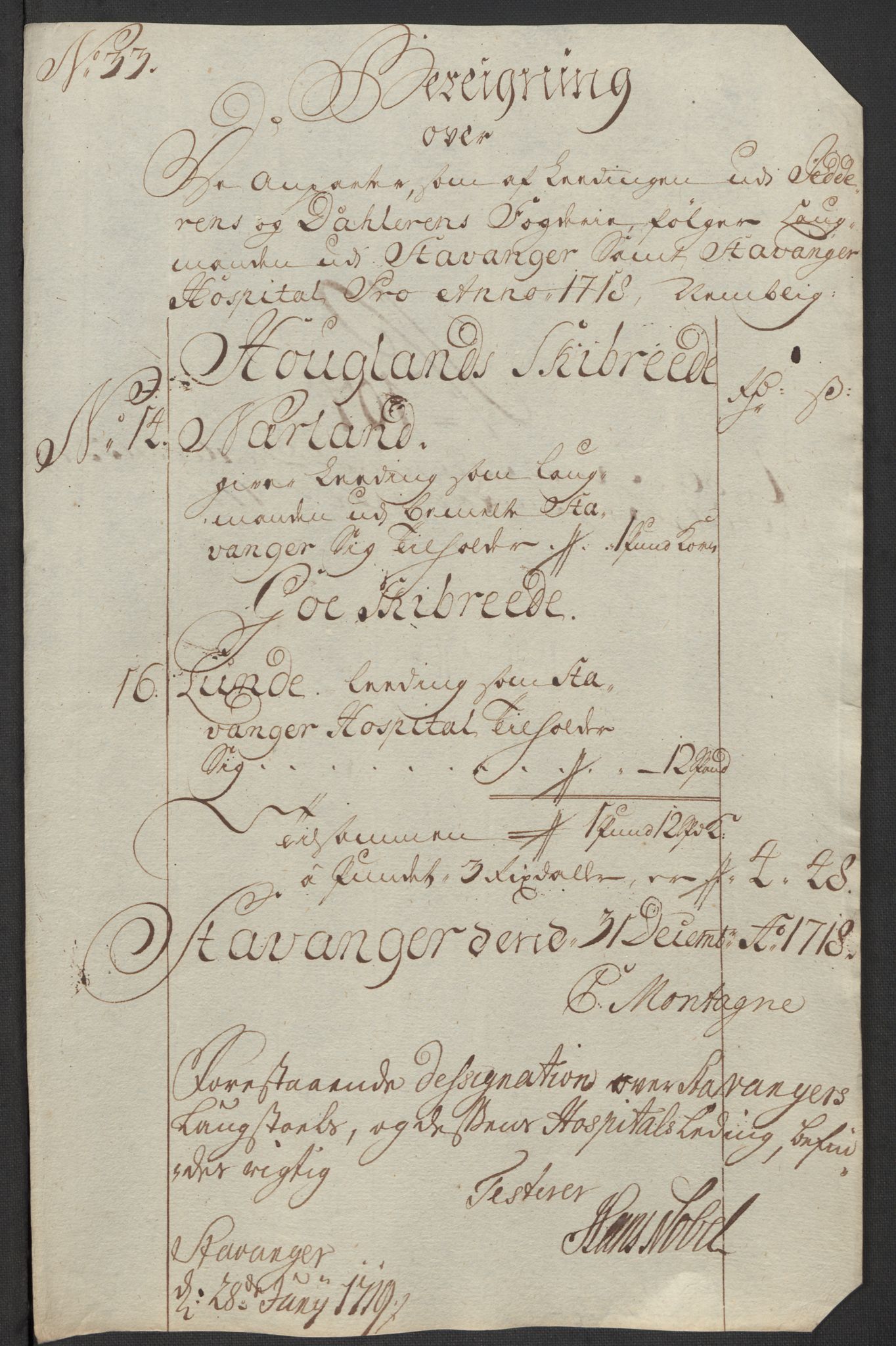 Rentekammeret inntil 1814, Reviderte regnskaper, Fogderegnskap, AV/RA-EA-4092/R46/L2743: Fogderegnskap Jæren og Dalane, 1718, s. 371