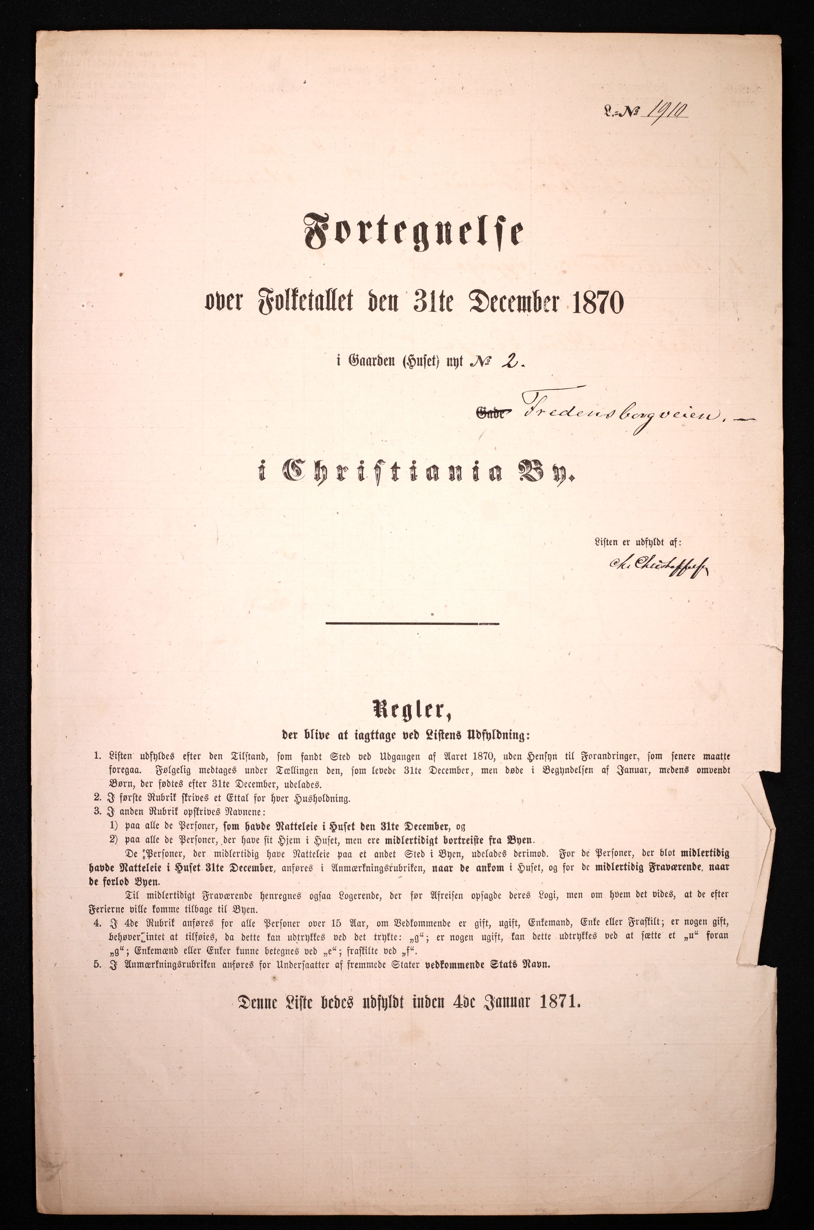 RA, Folketelling 1870 for 0301 Kristiania kjøpstad, 1870, s. 969