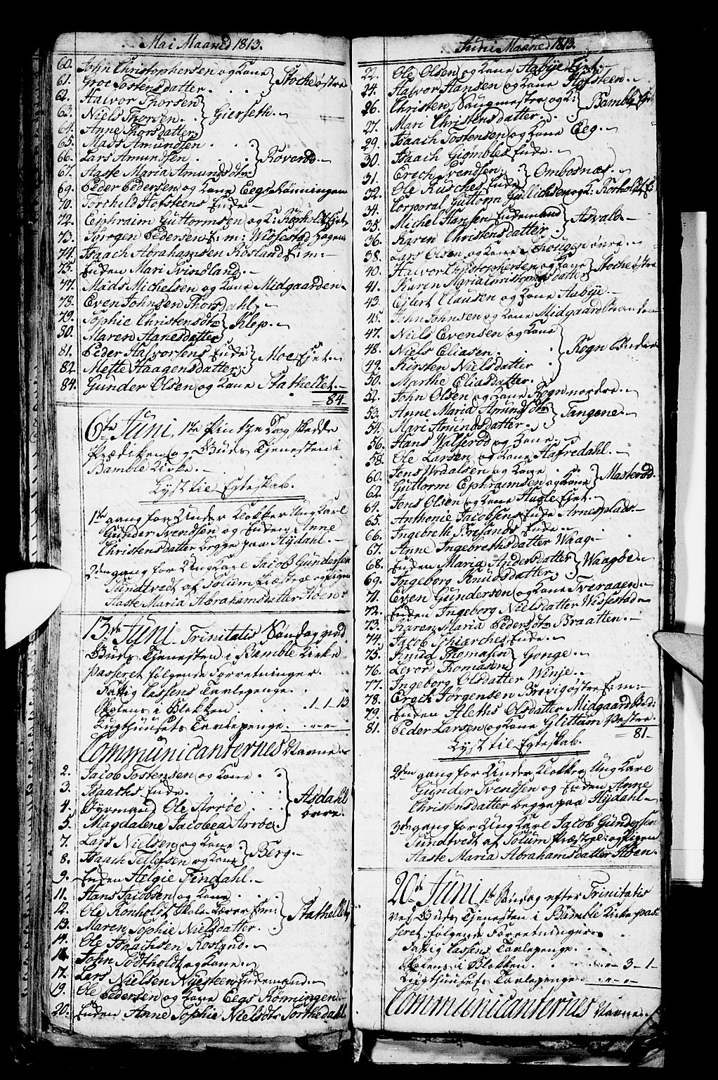 Bamble kirkebøker, AV/SAKO-A-253/G/Ga/L0004: Klokkerbok nr. I 4, 1808-1814