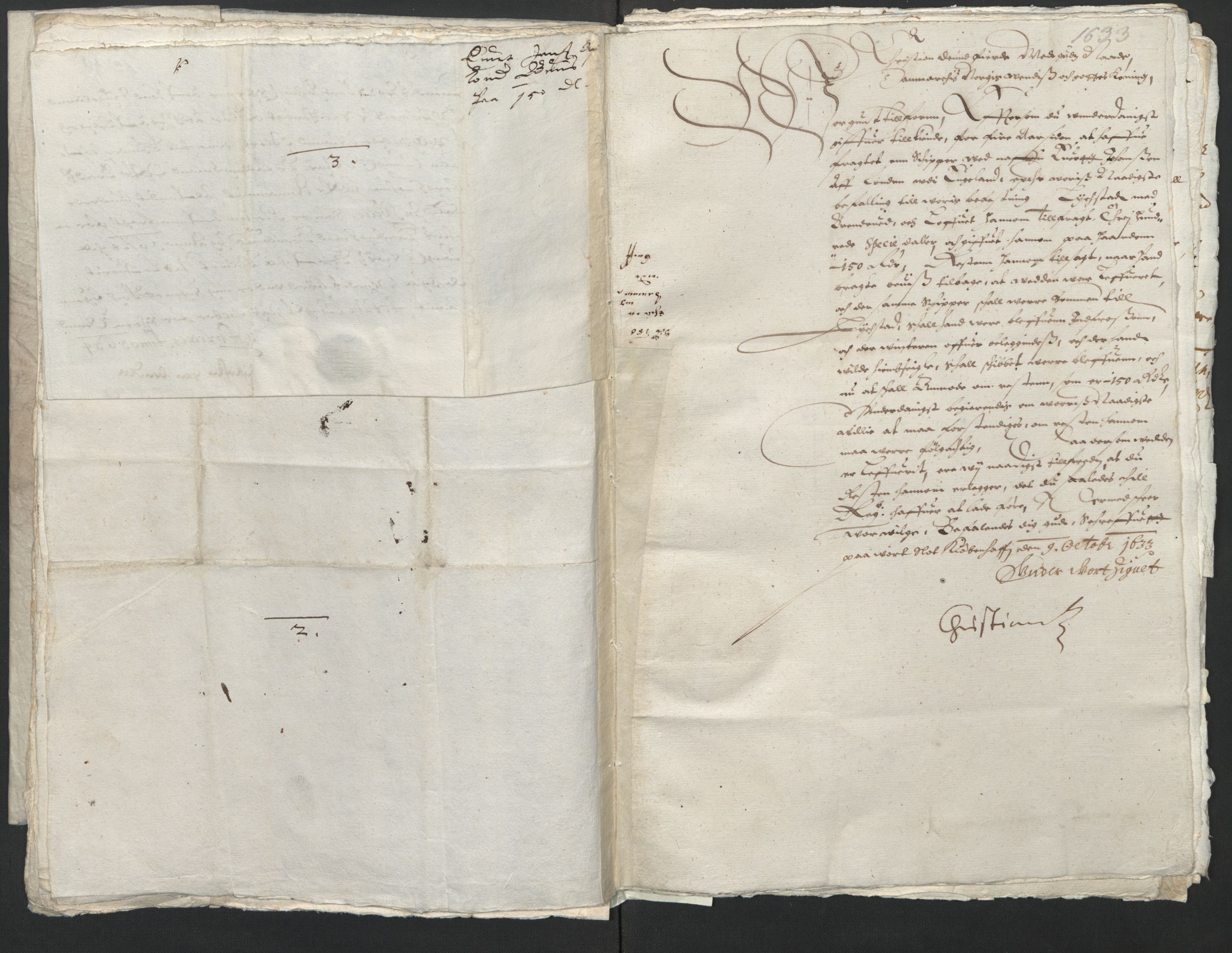 Rentekammeret inntil 1814, Reviderte regnskaper, Lensregnskaper, AV/RA-EA-5023/R/Rb/Rbp/L0016: Bratsberg len, 1632-1634