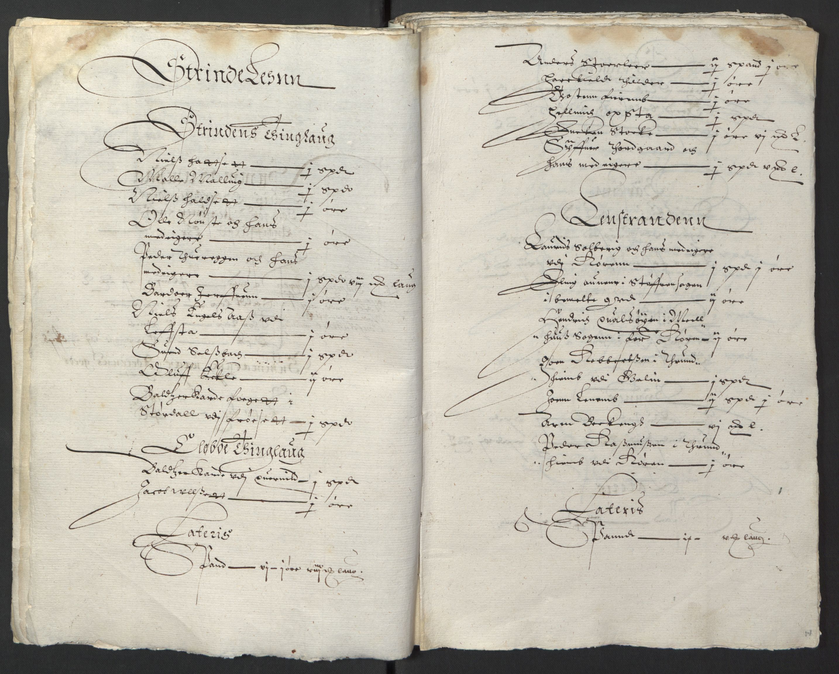 Stattholderembetet 1572-1771, RA/EA-2870/Ek/L0013/0001: Jordebøker til utlikning av rosstjeneste 1624-1626: / Odelsjordebøker for Trondheim len, 1624-1625, s. 17