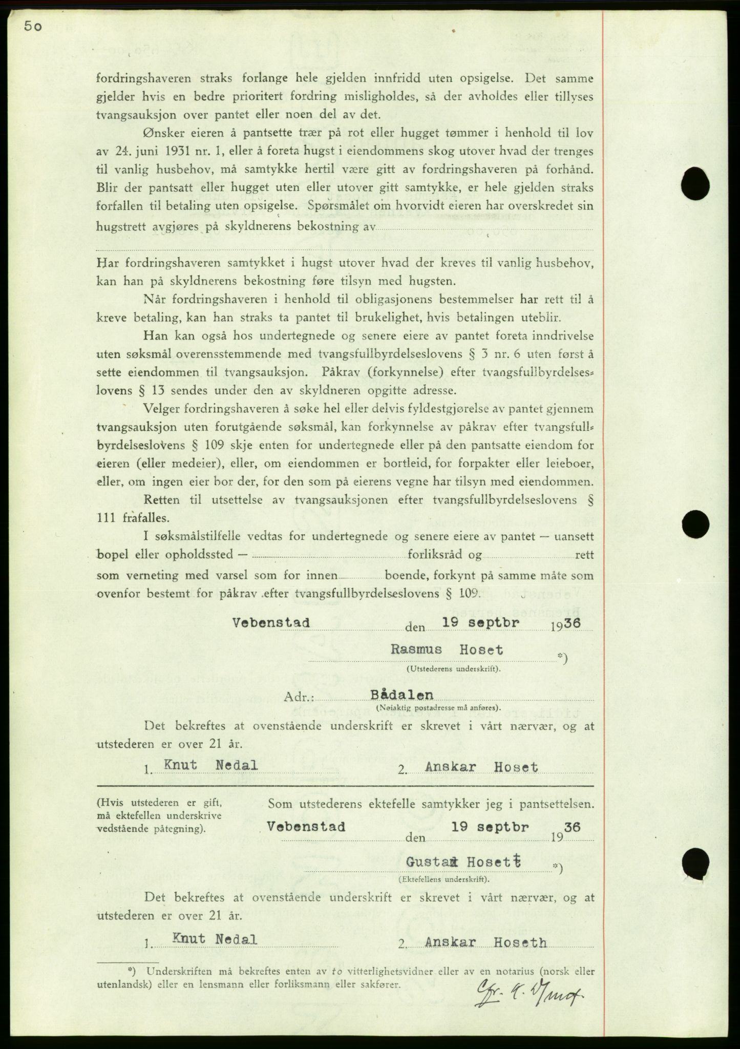 Nordmøre sorenskriveri, AV/SAT-A-4132/1/2/2Ca/L0090: Pantebok nr. B80, 1936-1937, Dagboknr: 2092/1936