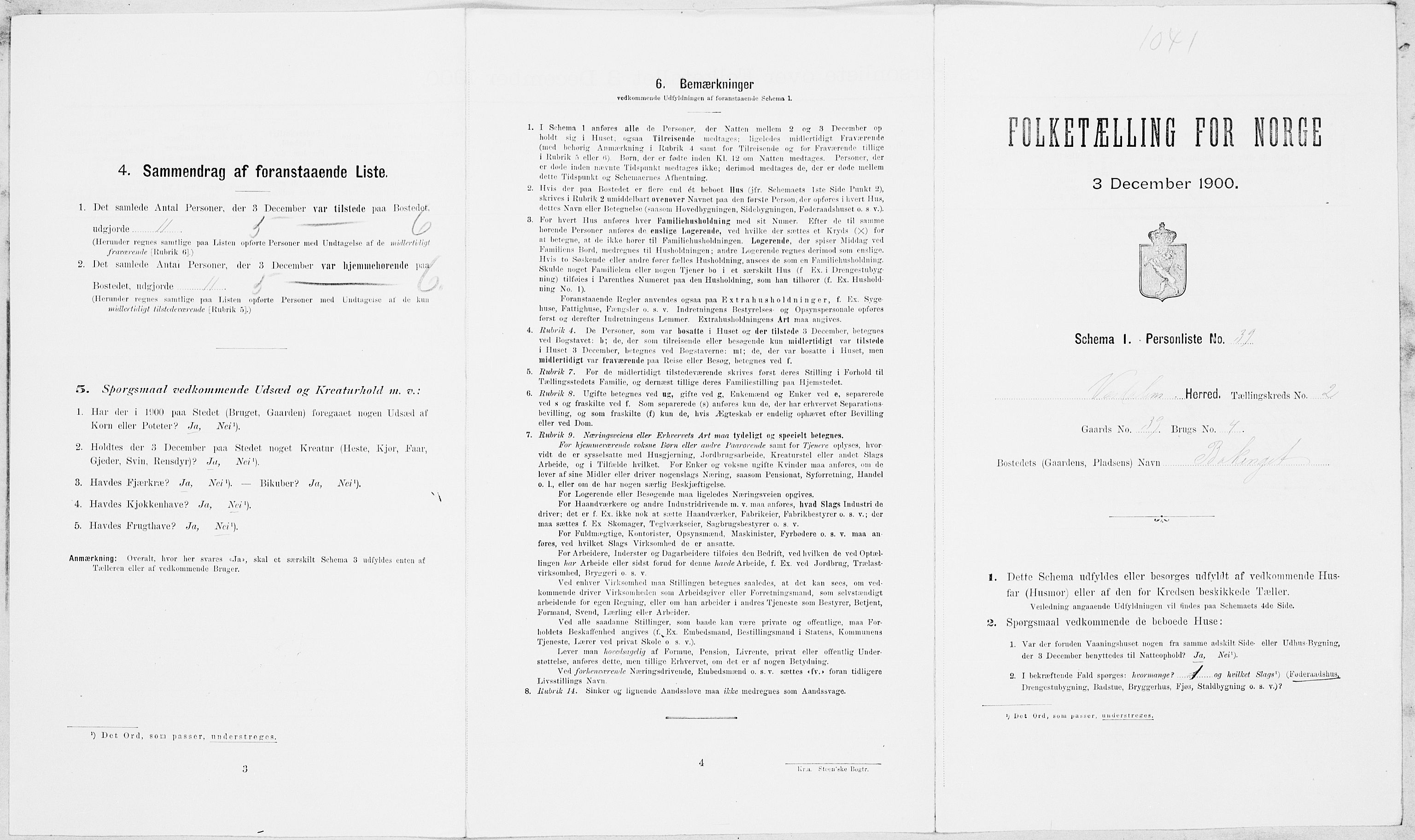 SAT, Folketelling 1900 for 1721 Verdal herred, 1900, s. 387