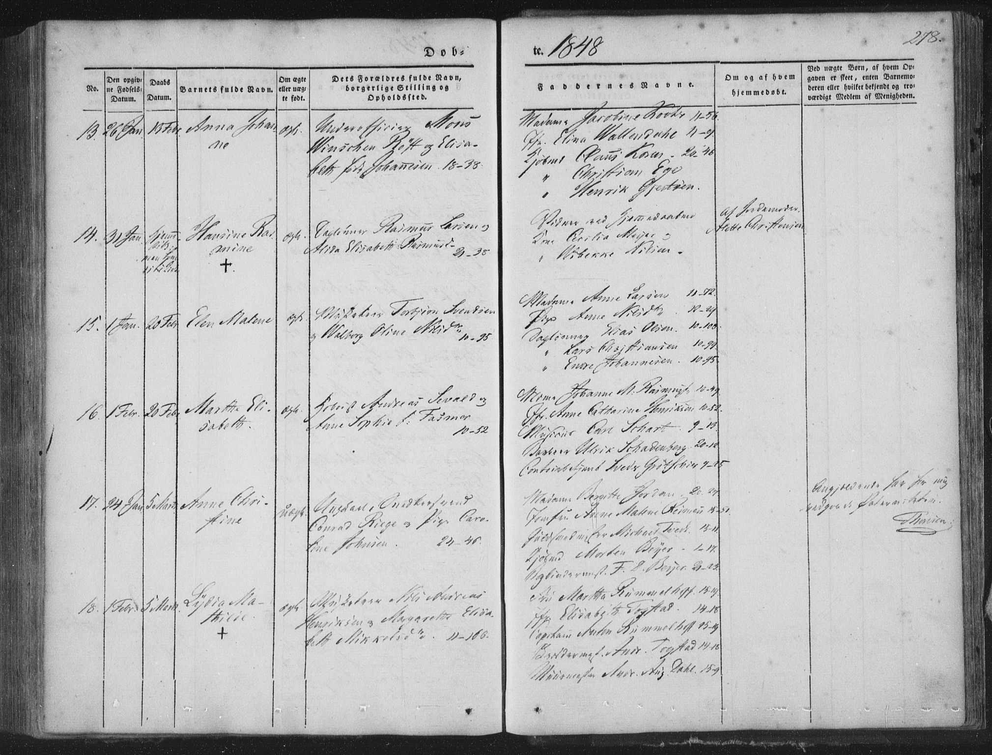 Korskirken sokneprestembete, SAB/A-76101/H/Haa/L0016: Ministerialbok nr. B 2, 1841-1851, s. 278