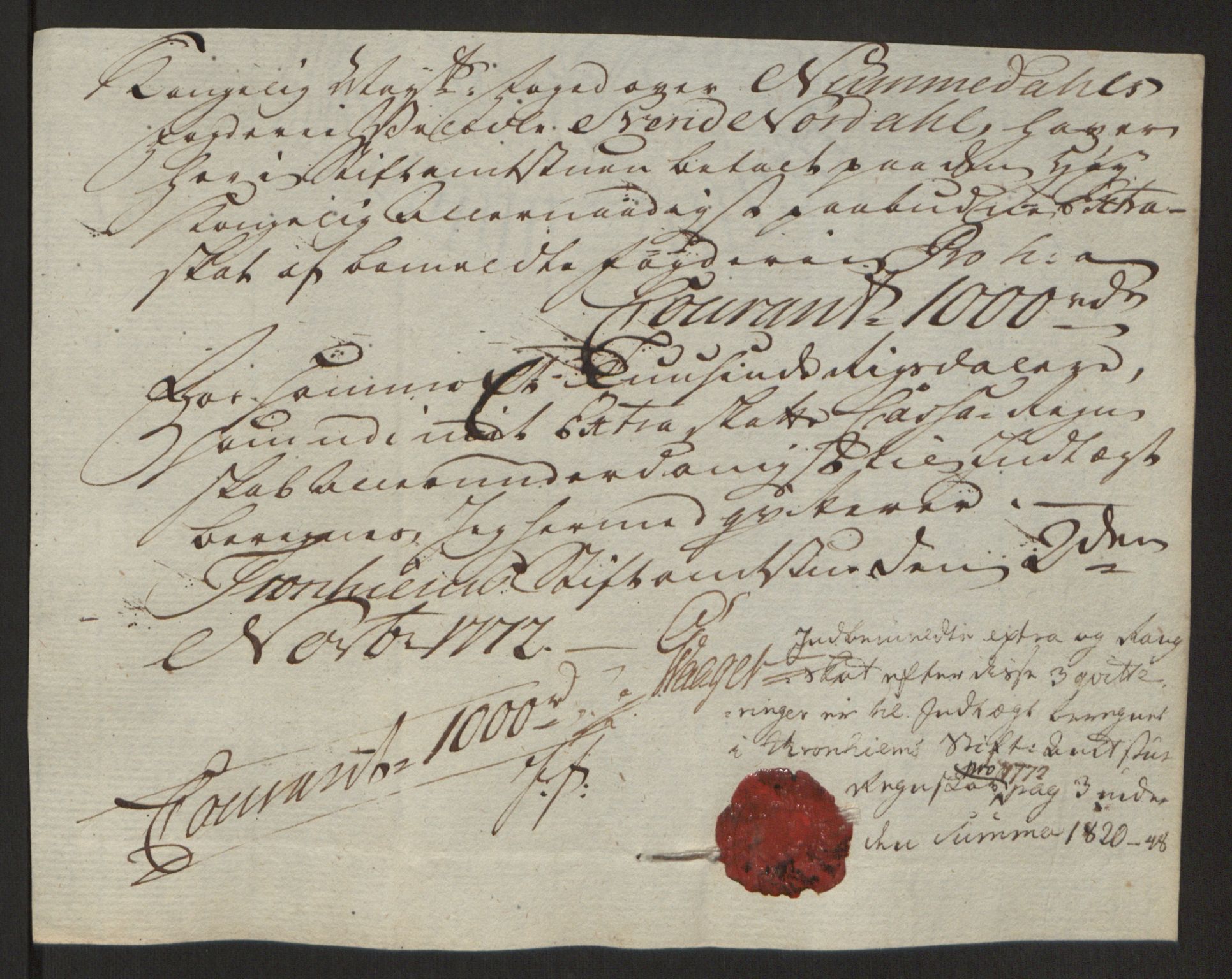 Rentekammeret inntil 1814, Reviderte regnskaper, Fogderegnskap, RA/EA-4092/R64/L4502: Ekstraskatten Namdal, 1762-1772, s. 442