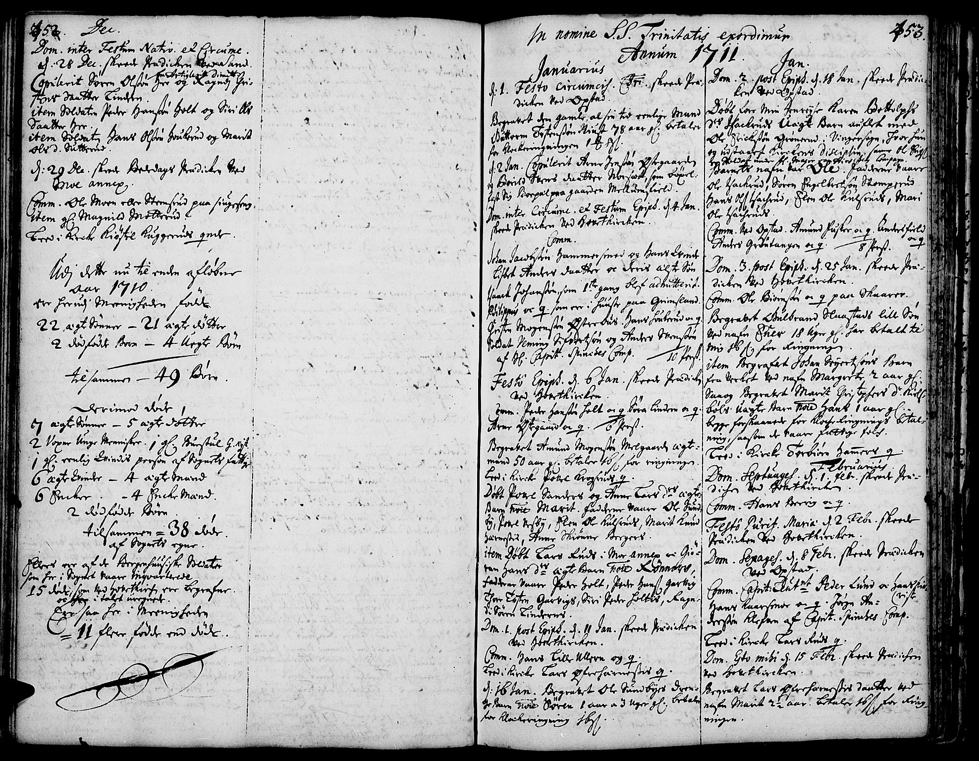 Strøm-Odalen prestekontor, AV/SAH-PREST-028/H/Ha/Haa/L0001: Ministerialbok nr. 1, 1689-1715, s. 452-453