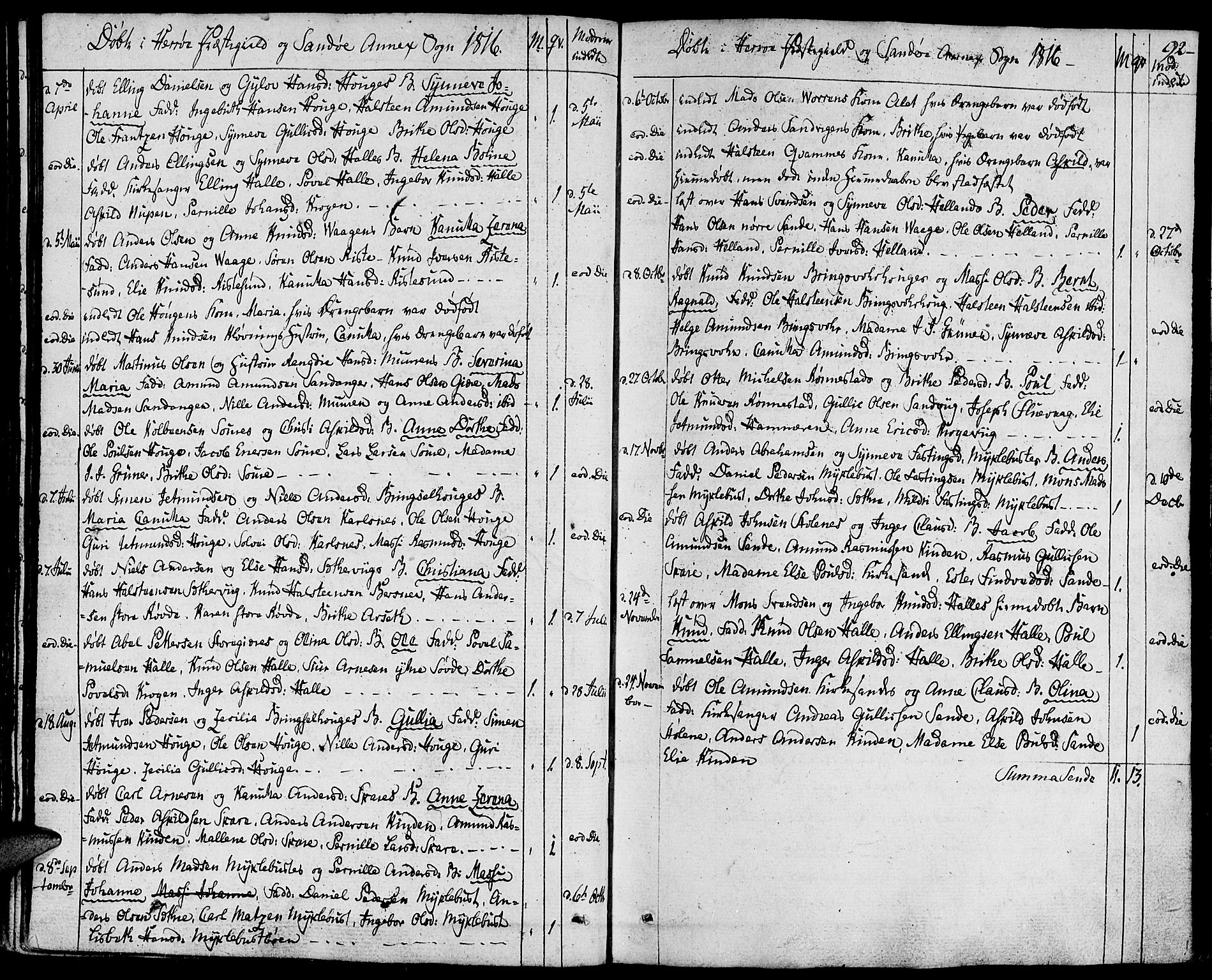 Ministerialprotokoller, klokkerbøker og fødselsregistre - Møre og Romsdal, AV/SAT-A-1454/507/L0068: Ministerialbok nr. 507A03, 1789-1825, s. 92