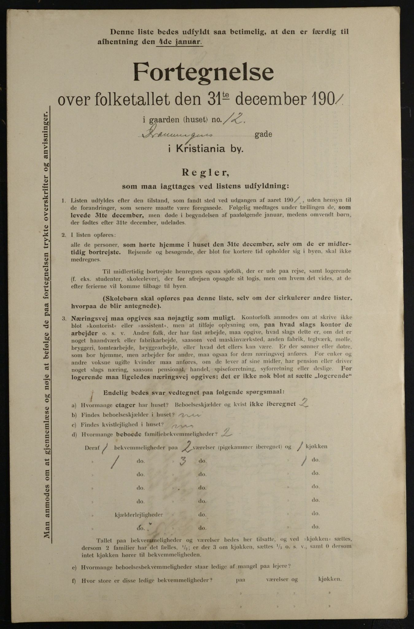 OBA, Kommunal folketelling 31.12.1901 for Kristiania kjøpstad, 1901, s. 2797