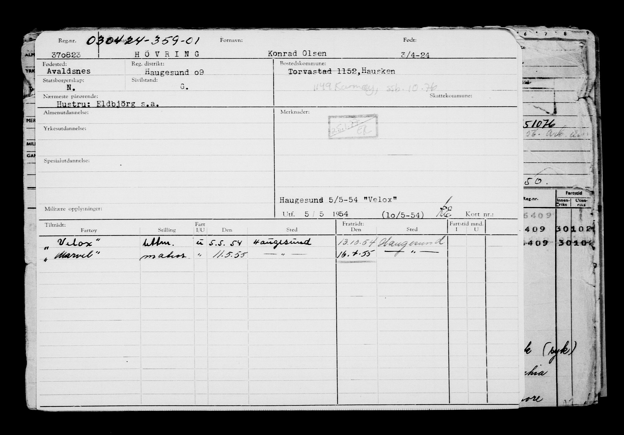 Direktoratet for sjømenn, AV/RA-S-3545/G/Gb/L0229: Hovedkort, 1924, s. 614