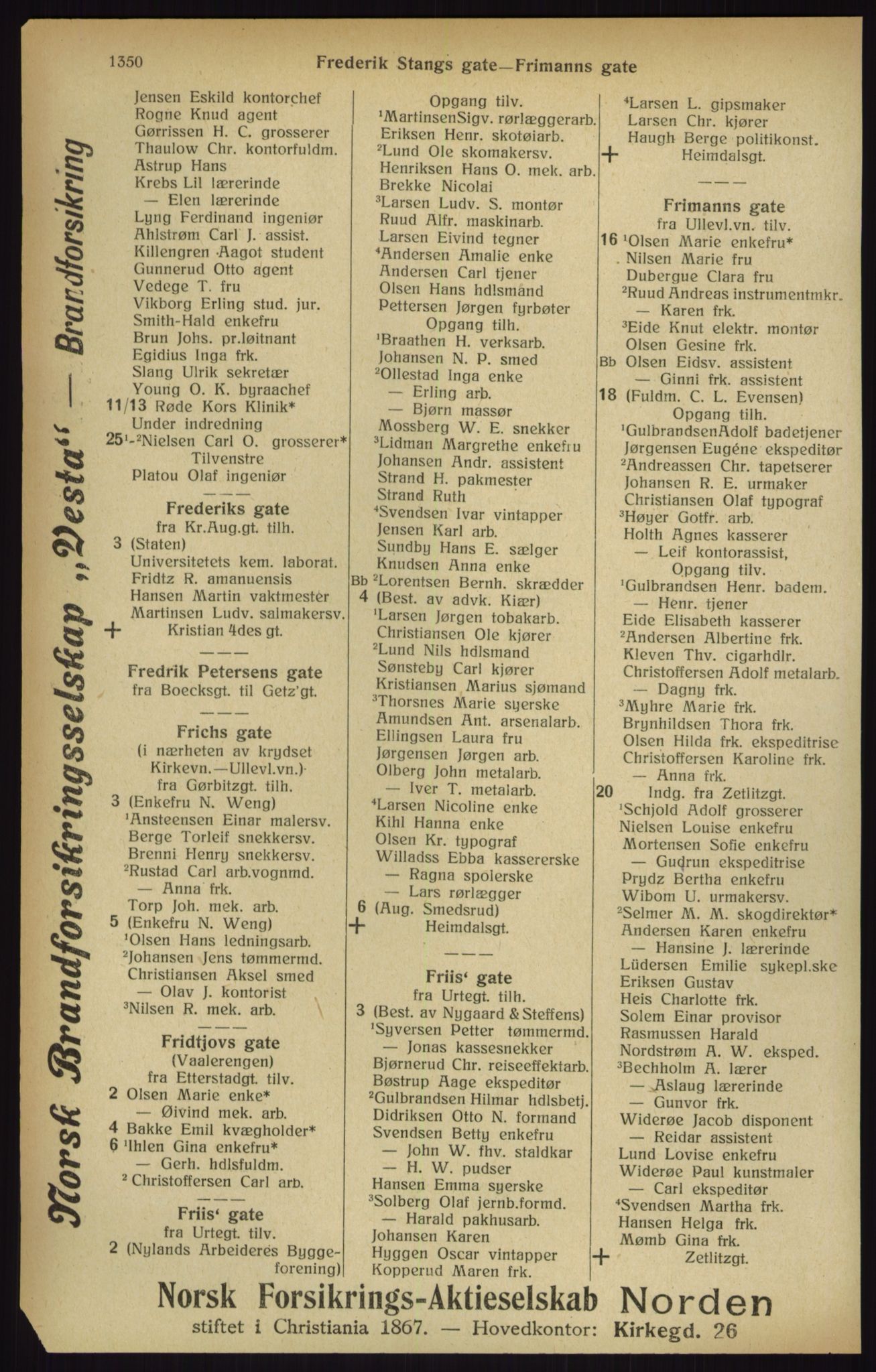 Kristiania/Oslo adressebok, PUBL/-, 1916, s. 1350