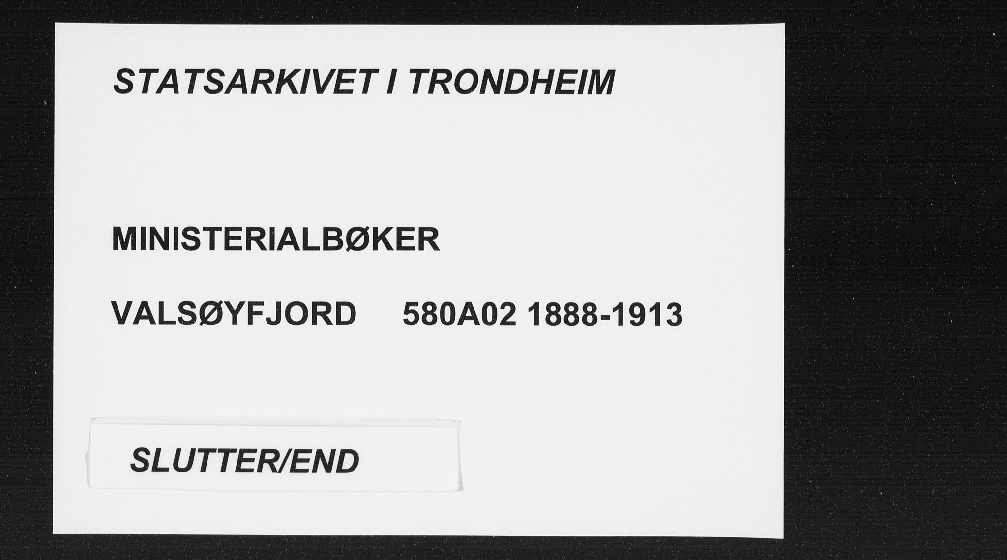 Ministerialprotokoller, klokkerbøker og fødselsregistre - Møre og Romsdal, AV/SAT-A-1454/580/L0925: Ministerialbok nr. 580A02, 1888-1913