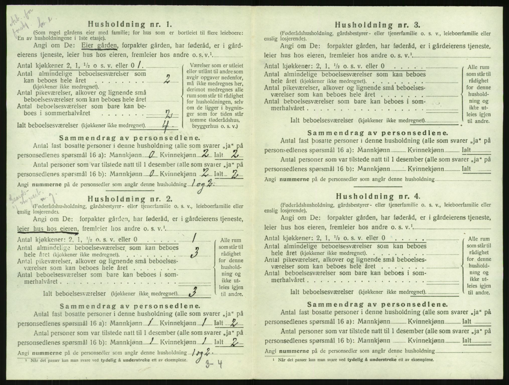 SAK, Folketelling 1920 for 0928 Birkenes herred, 1920, s. 264