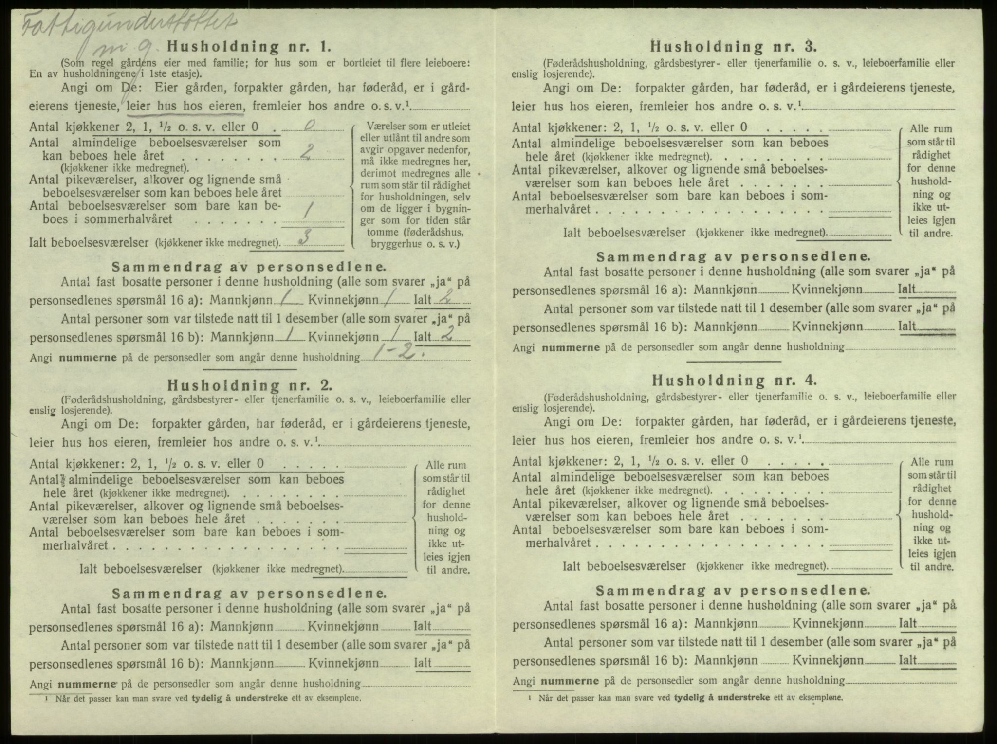 SAB, Folketelling 1920 for 1441 Selje herred, 1920, s. 987