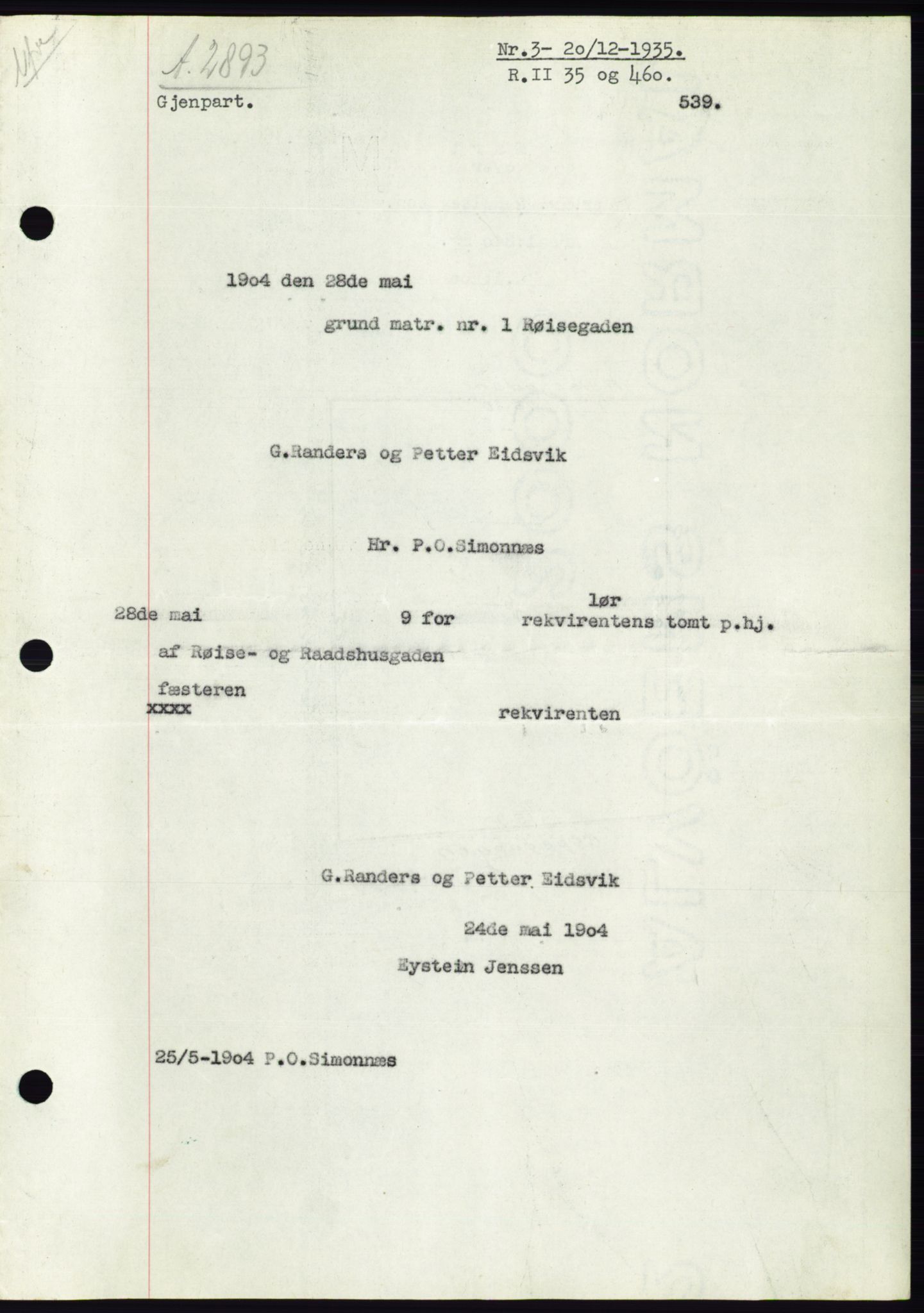 Ålesund byfogd, AV/SAT-A-4384: Pantebok nr. 32, 1934-1935, Tingl.dato: 20.12.1935