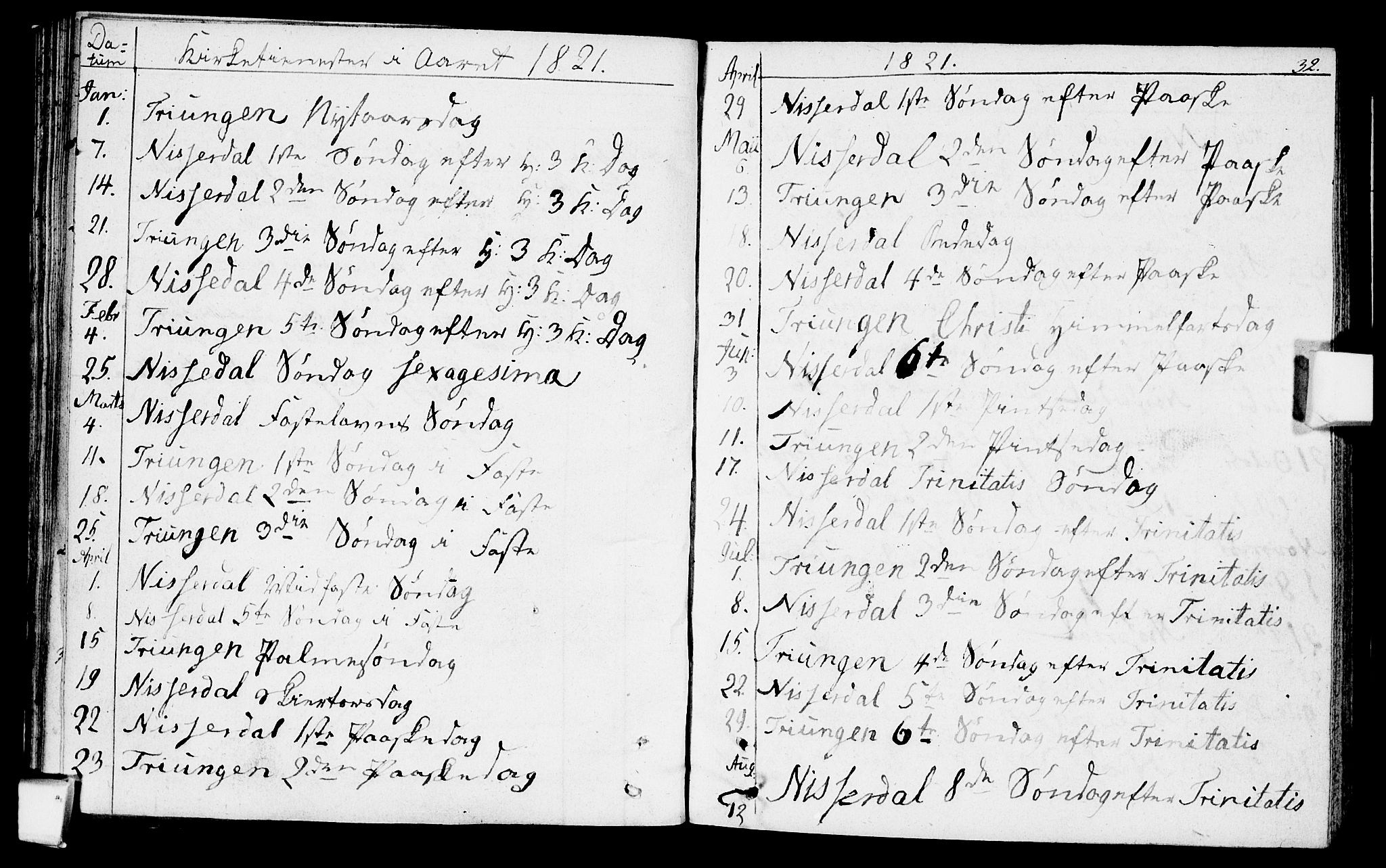 Nissedal kirkebøker, AV/SAKO-A-288/F/Fa/L0001: Ministerialbok nr. I 1, 1811-1814, s. 32