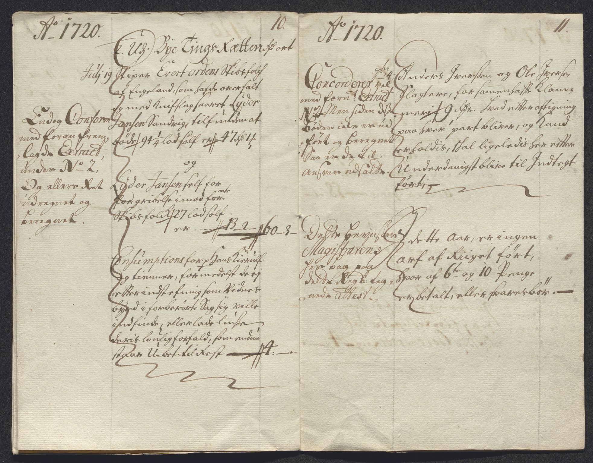 Rentekammeret inntil 1814, Reviderte regnskaper, Byregnskaper, AV/RA-EA-4066/R/Rm/L0286: [M19] Sikt og sakefall, 1719-1727, s. 45