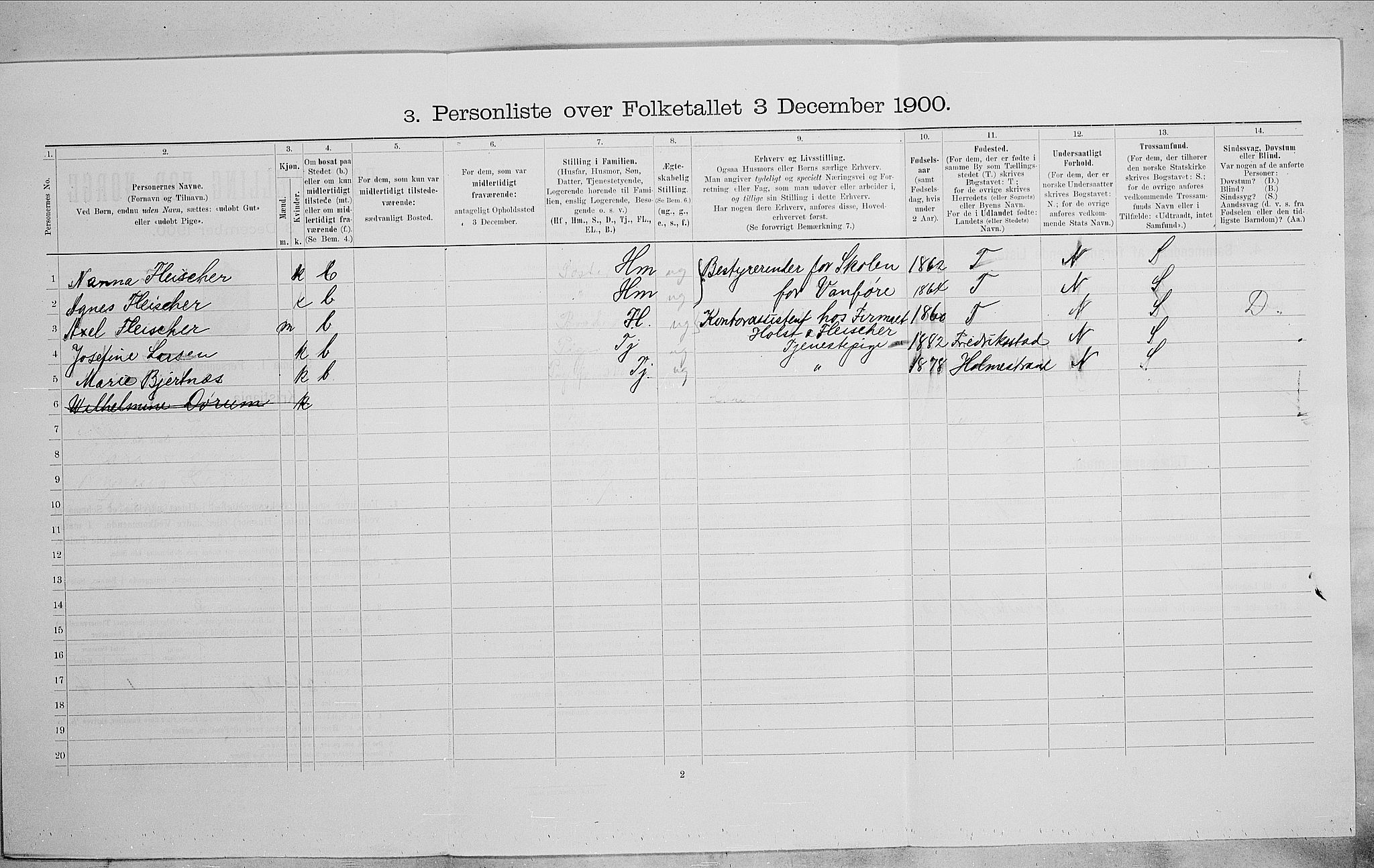 SAO, Folketelling 1900 for 0301 Kristiania kjøpstad, 1900, s. 67206