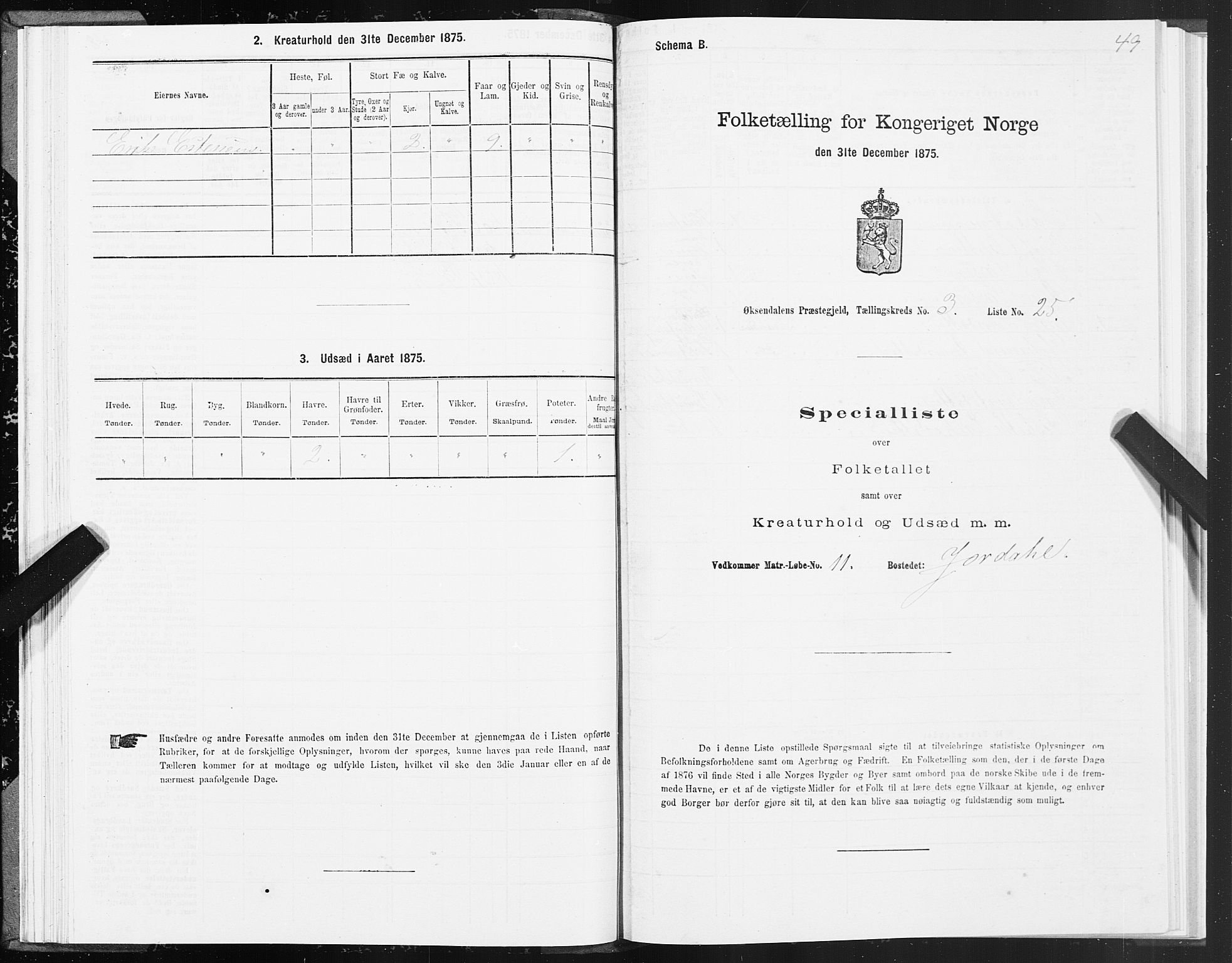 SAT, Folketelling 1875 for 1561P Øksendal prestegjeld, 1875, s. 2049