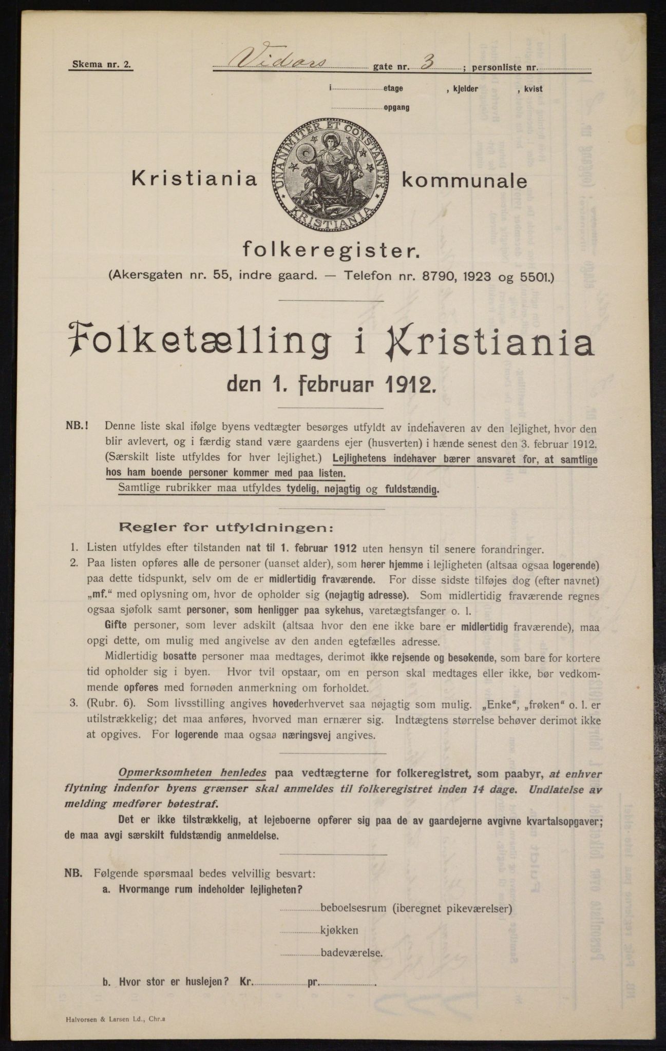 OBA, Kommunal folketelling 1.2.1912 for Kristiania, 1912, s. 123551