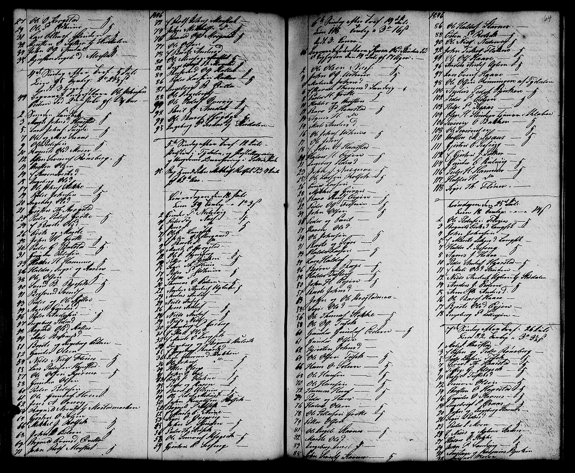 Ministerialprotokoller, klokkerbøker og fødselsregistre - Sør-Trøndelag, AV/SAT-A-1456/695/L1154: Klokkerbok nr. 695C05, 1842-1858, s. 64