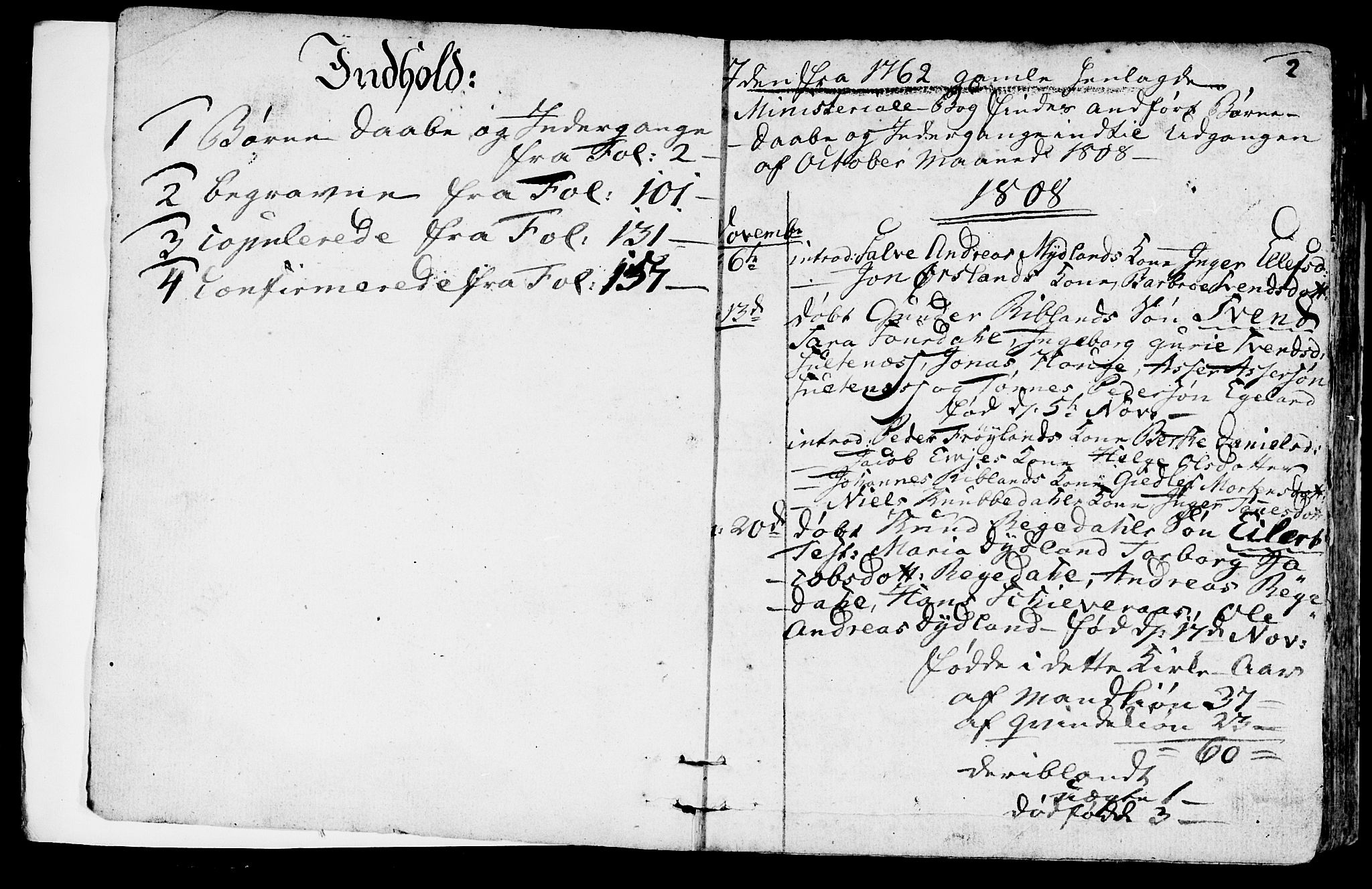 Sokndal sokneprestkontor, SAST/A-101808: Ministerialbok nr. A 5, 1806-1826, s. 2