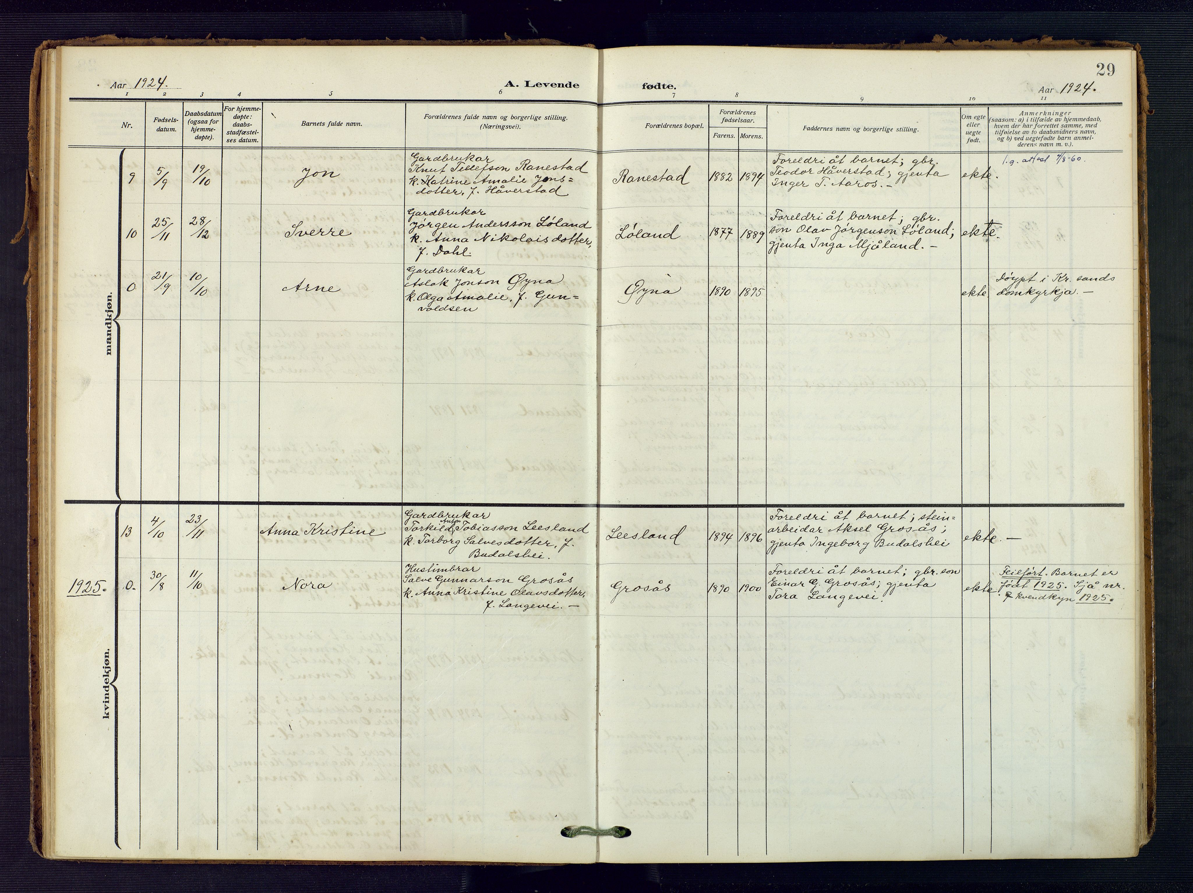Evje sokneprestkontor, AV/SAK-1111-0008/F/Fa/Fac/L0004: Ministerialbok nr. A 4, 1910-1932, s. 29