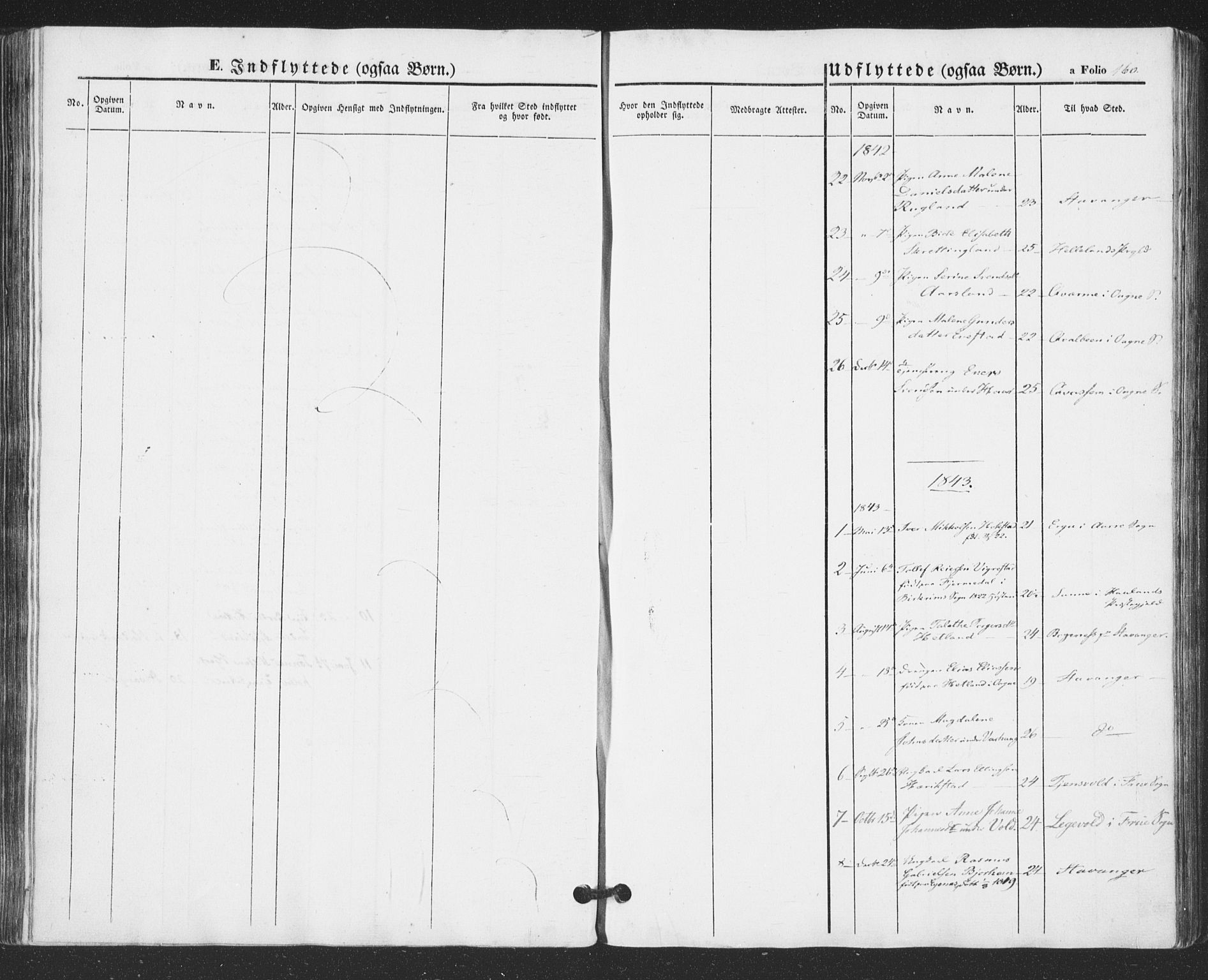 Hå sokneprestkontor, AV/SAST-A-101801/001/30BA/L0007: Ministerialbok nr. A 6, 1842-1855, s. 160