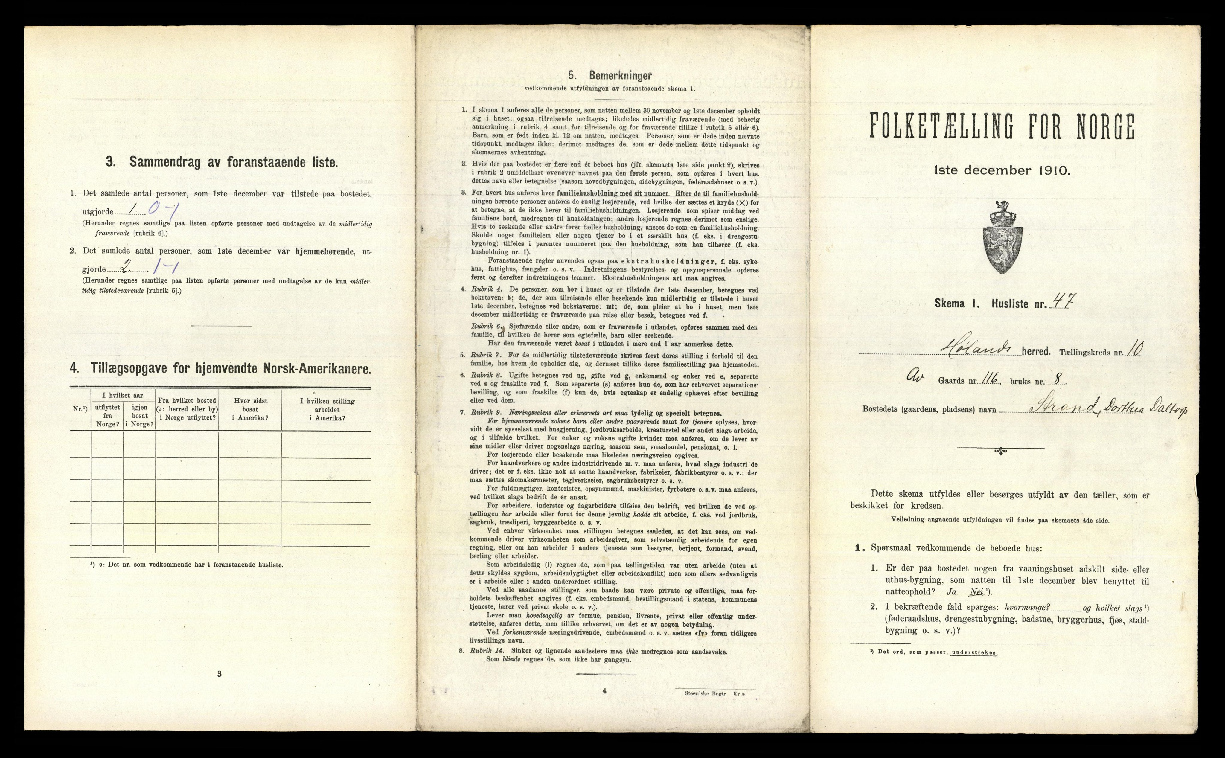 RA, Folketelling 1910 for 0221 Høland herred, 1910, s. 1547